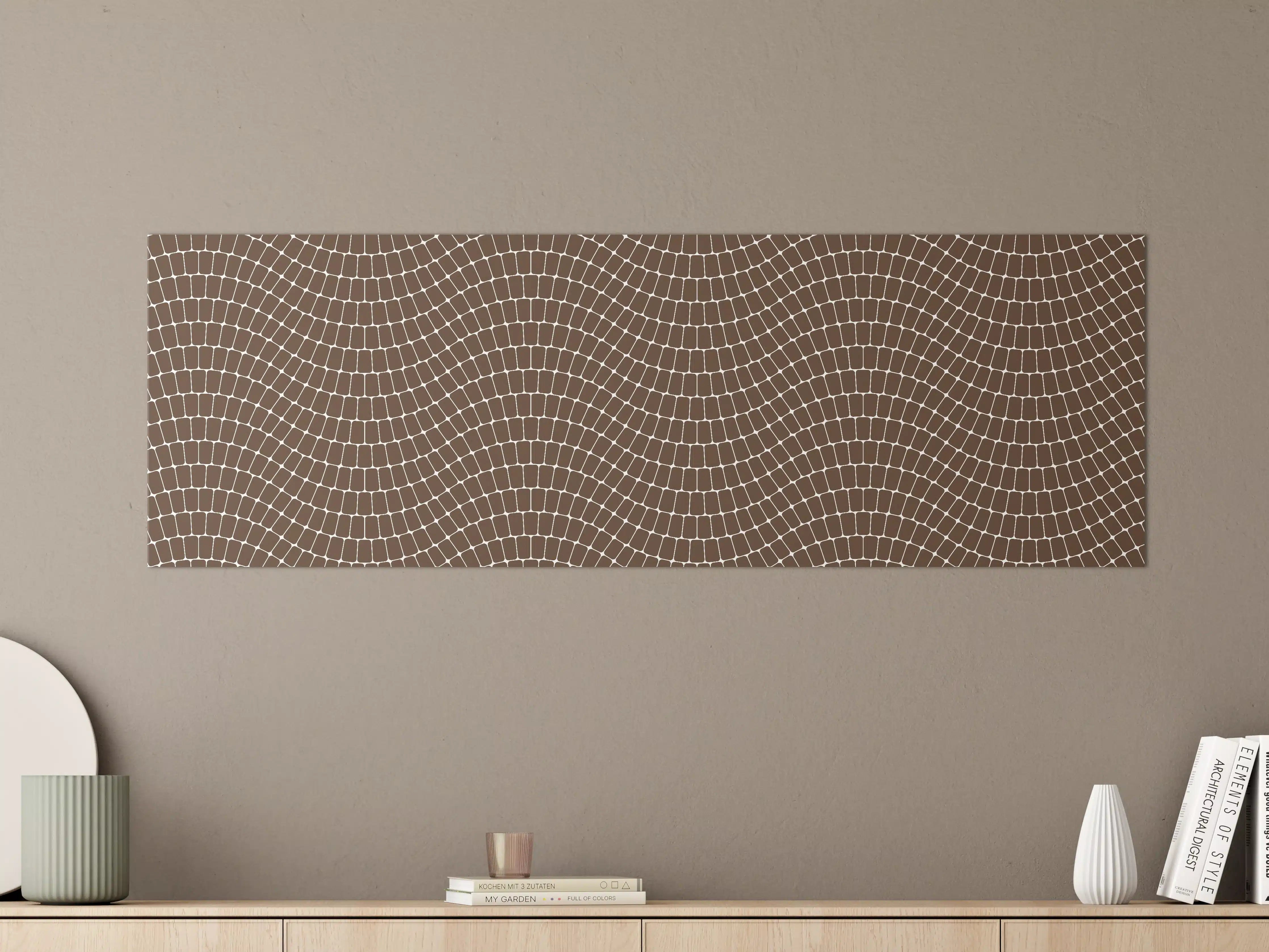 Große Wandbilder - Graue Mosaik-Textur in Weiß