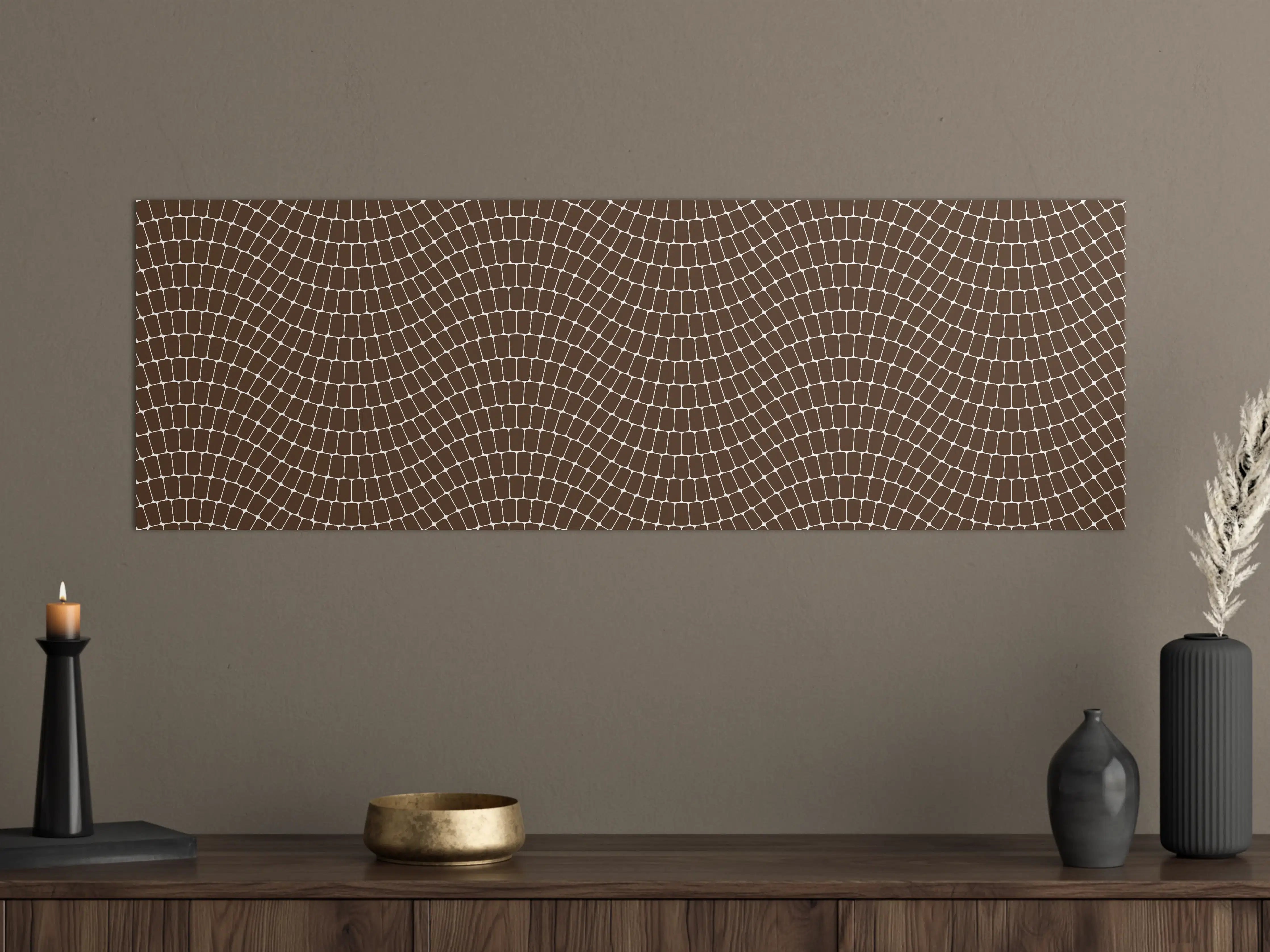 Große Wandbilder - Graue Mosaik-Textur in Weiß