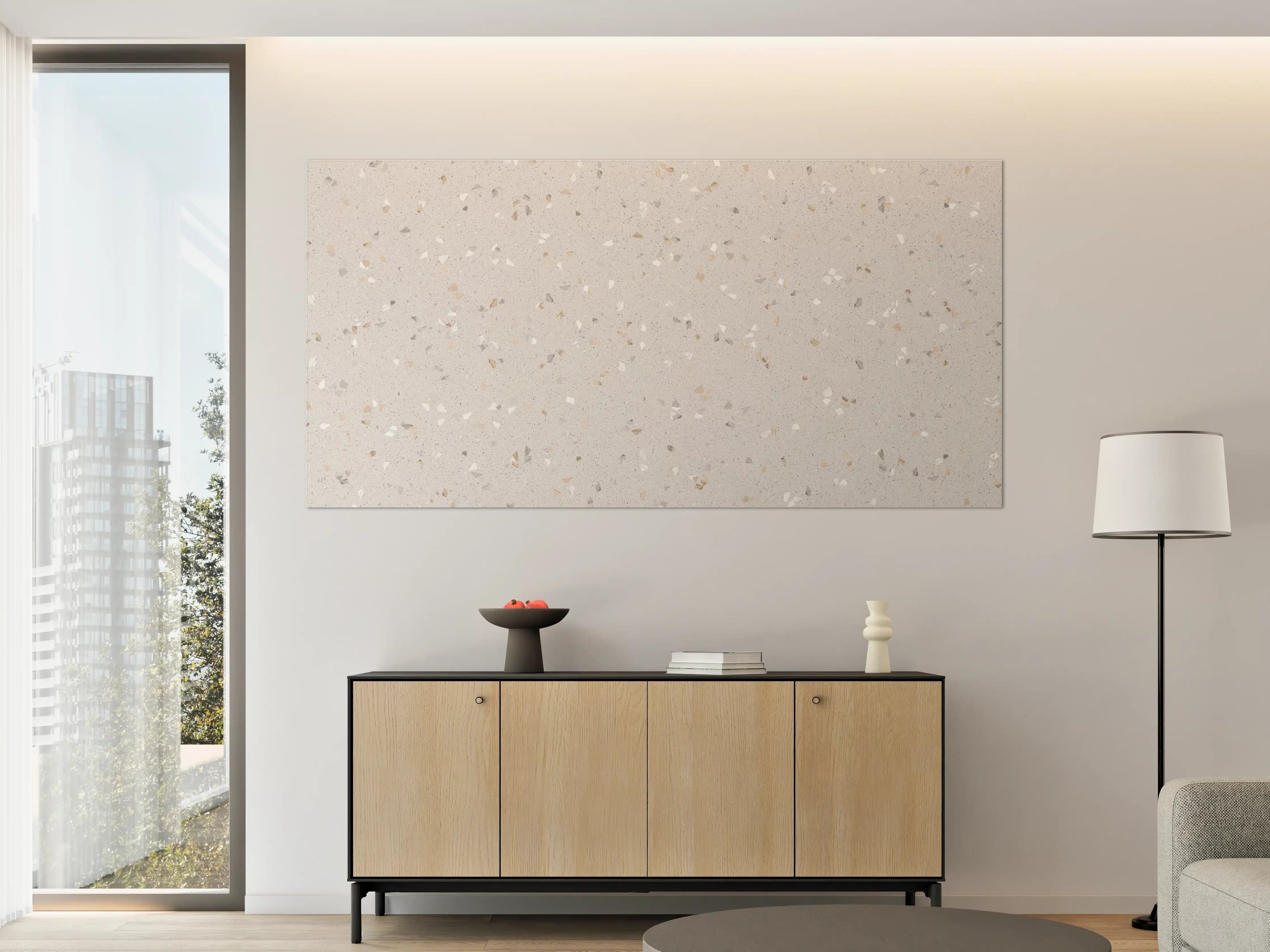 Große Wandbilder - Graue Mosaiksteine 