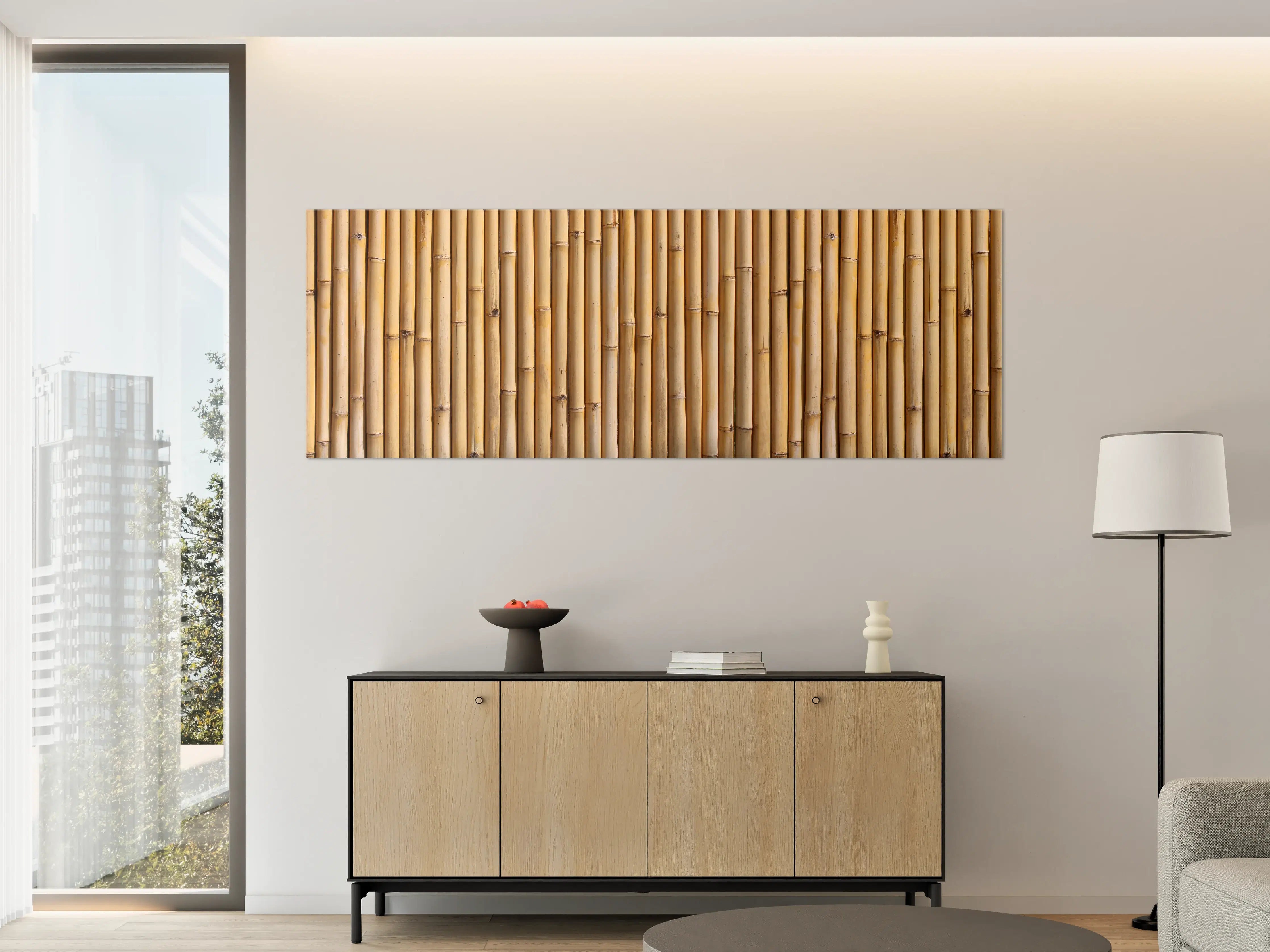 Große Wandbilder - Graue Naturholz Wandkunst