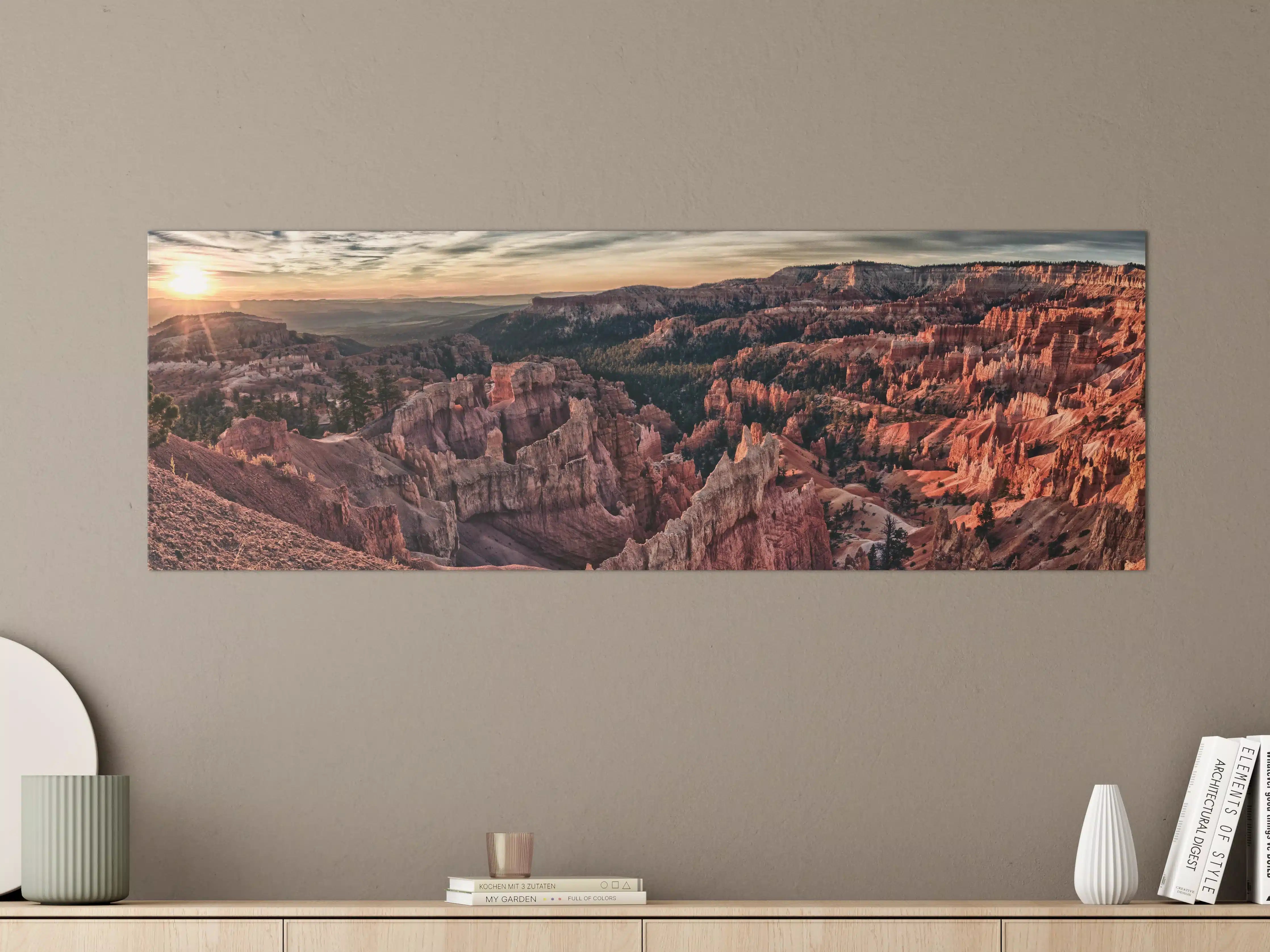 Große Wandbilder - Graue Schatten im Canyonabend