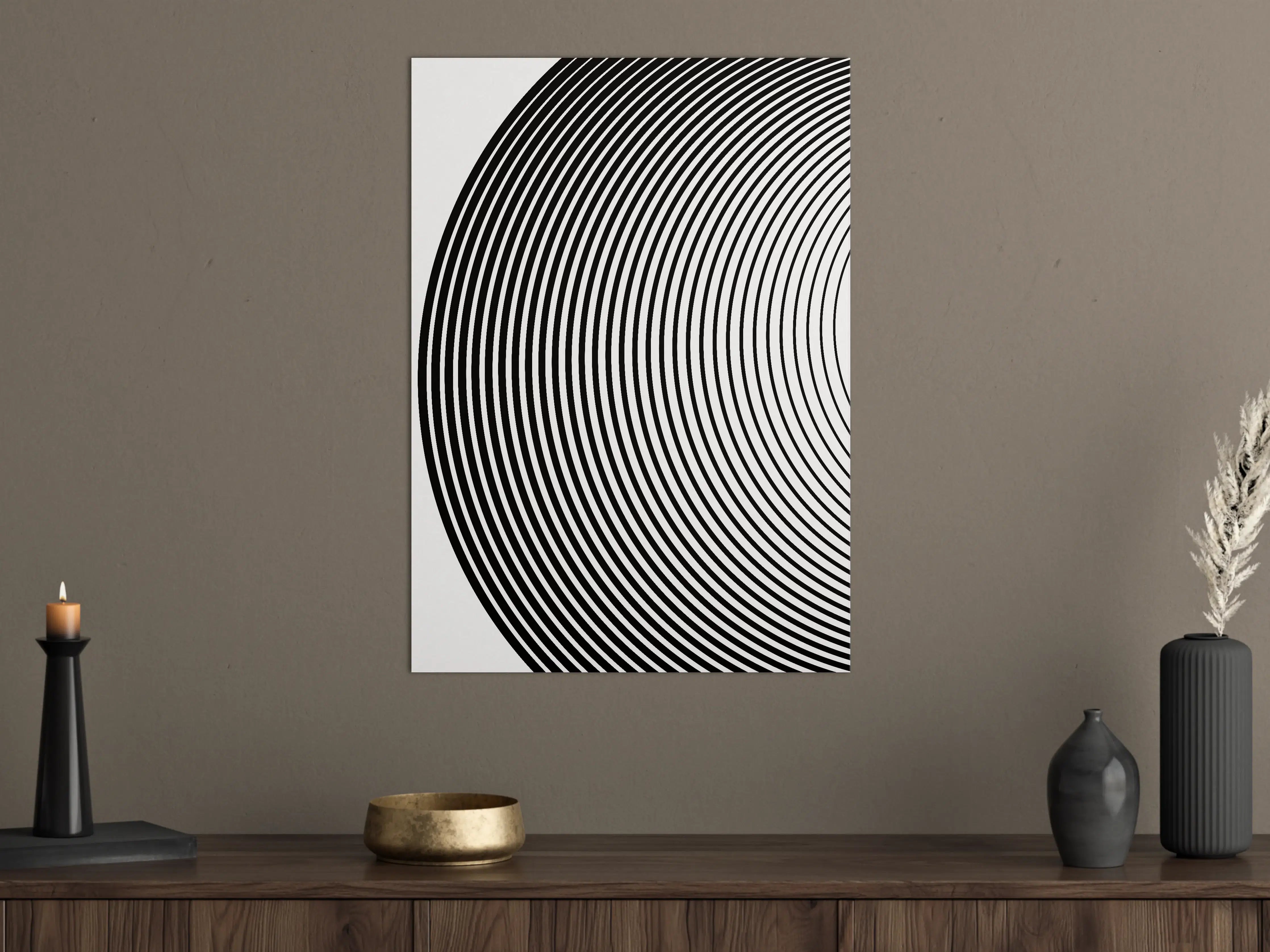 Große Wandbilder - Graue Schatten: Geometrische Kontraste