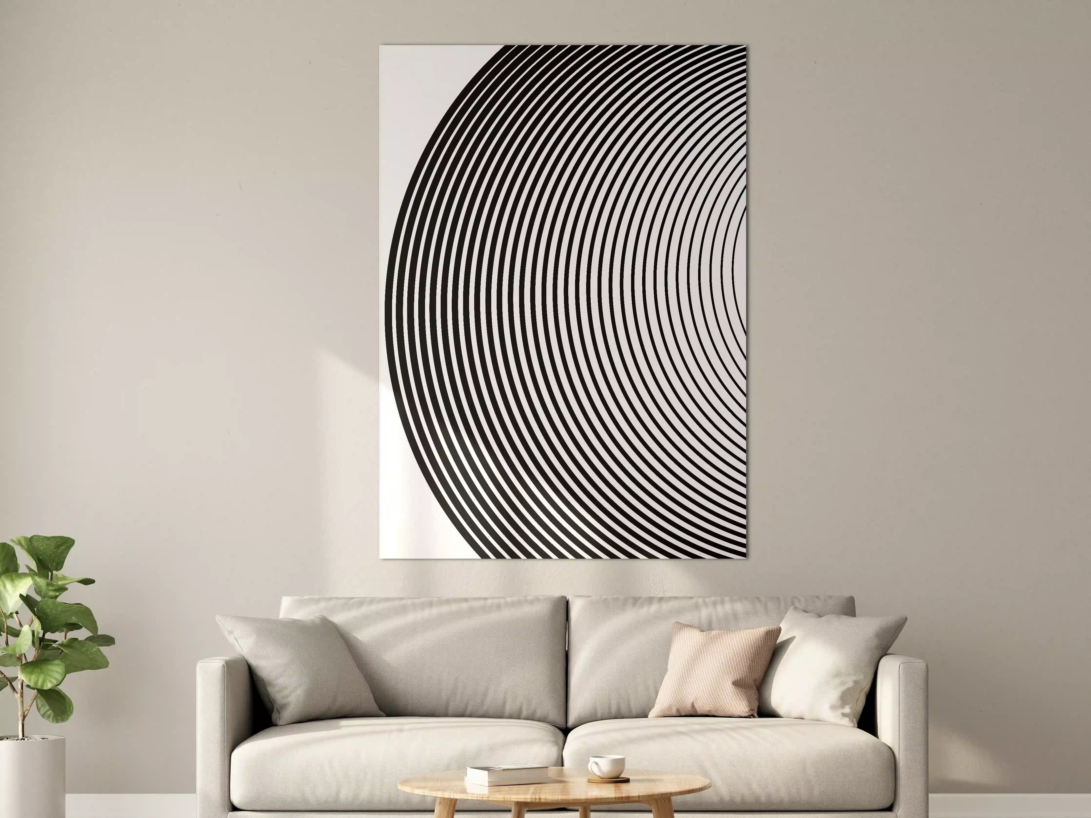 Große Wandbilder - Graue Schatten: Geometrische Kontraste