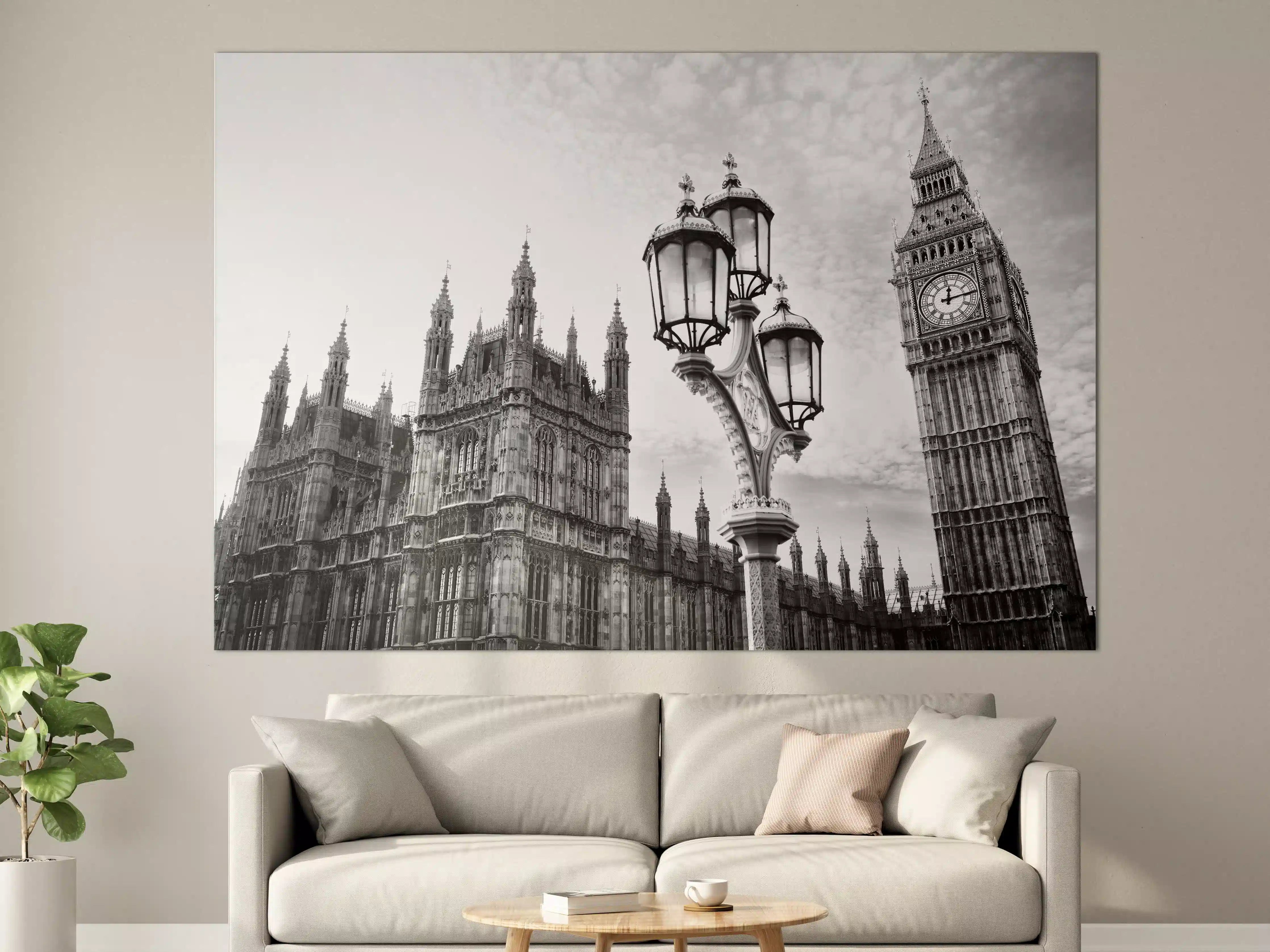 Große Wandbilder - Graue Silhouetten Londons