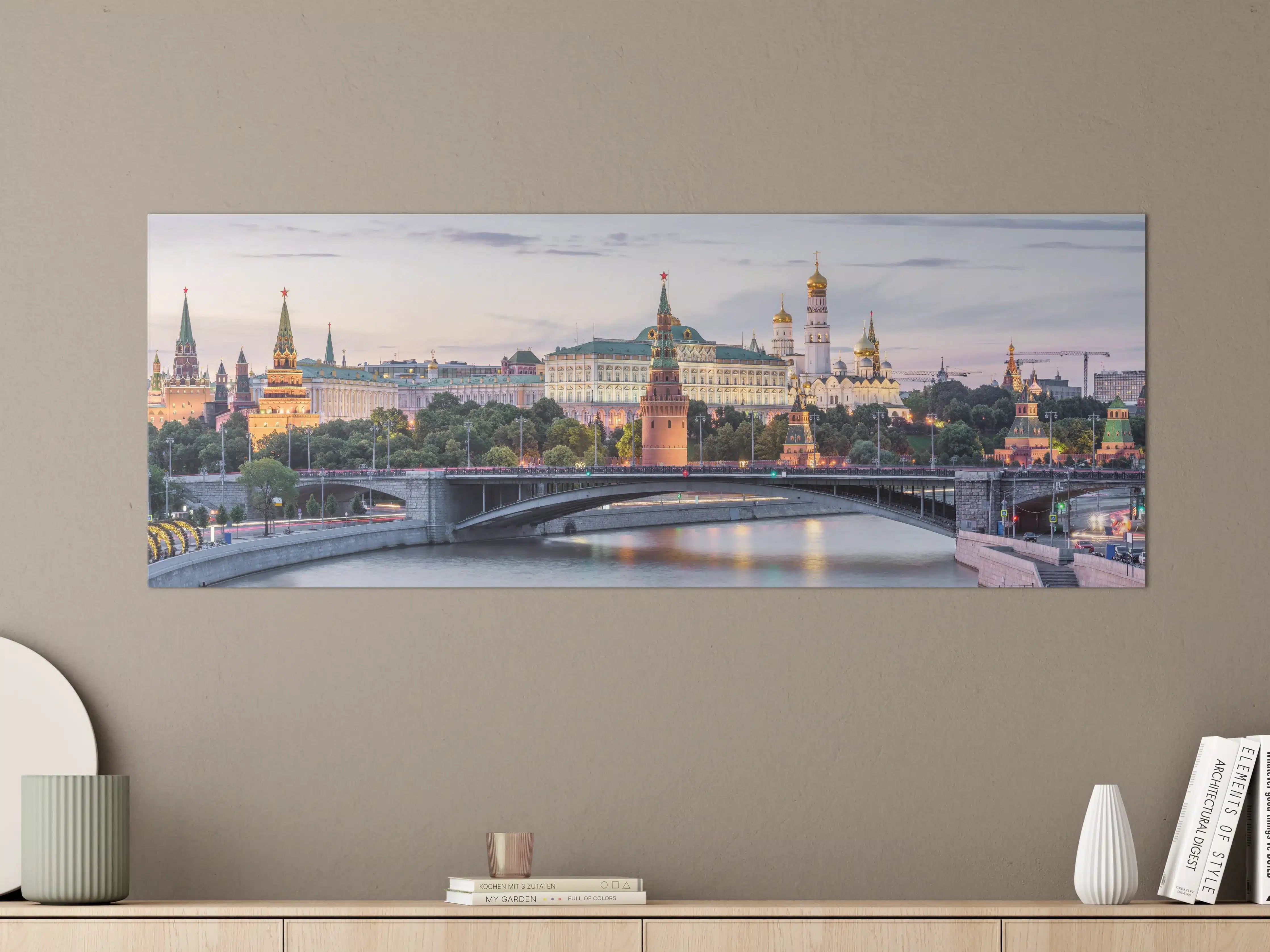 Große Wandbilder - Graue Skyline im Abendlicht