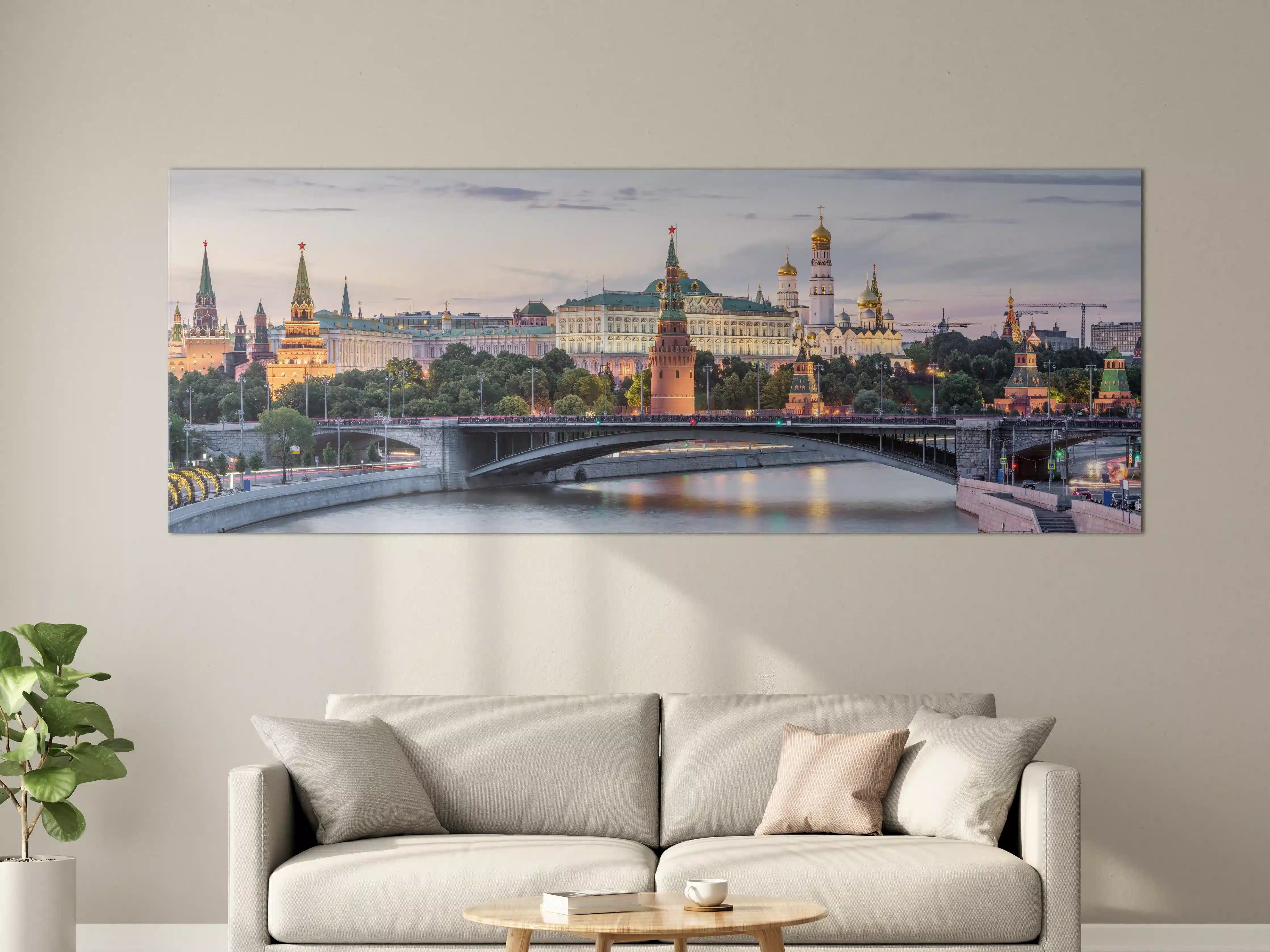 Große Wandbilder - Graue Skyline im Abendlicht