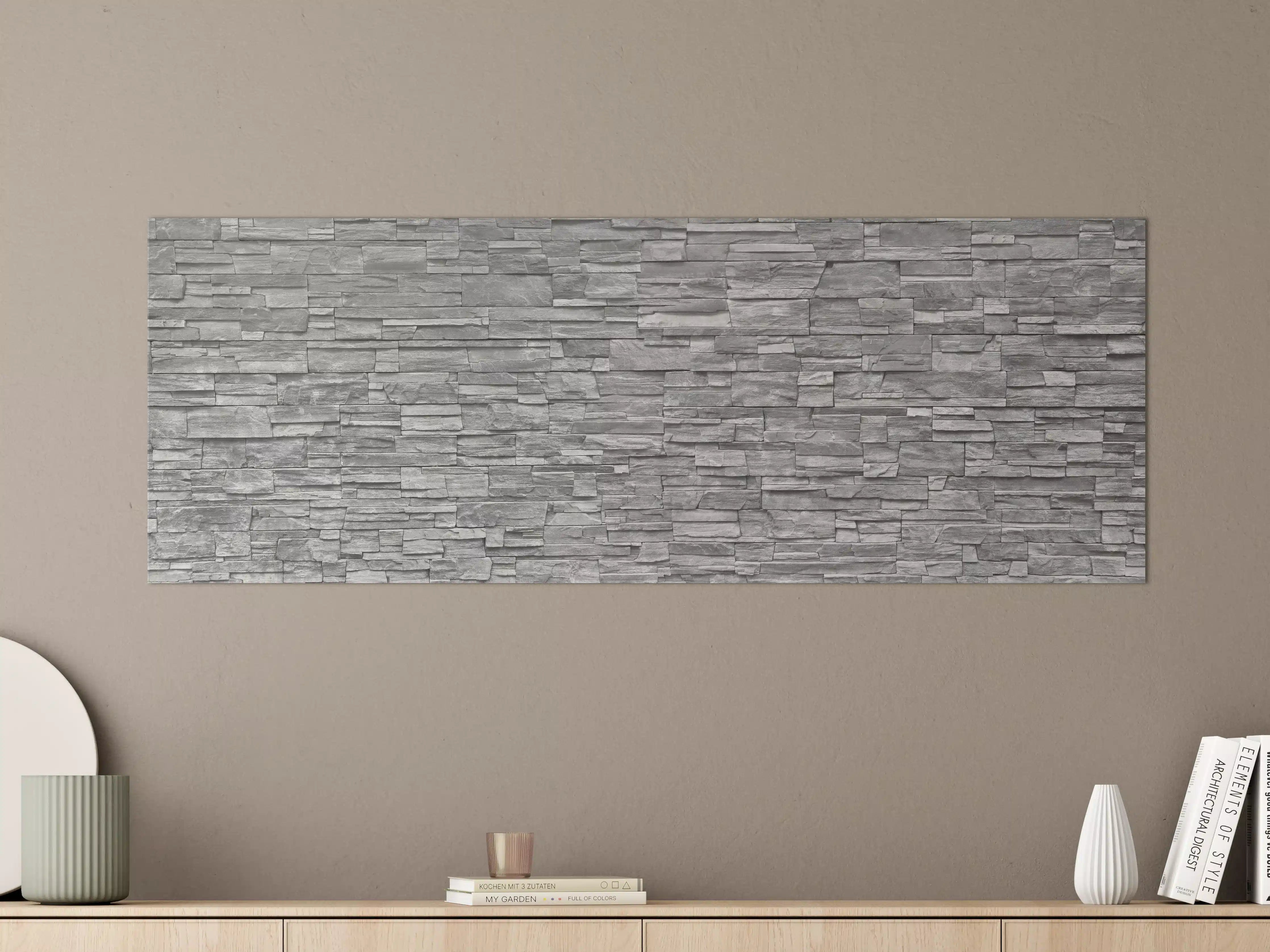 Große Wandbilder - Graue Steinwand