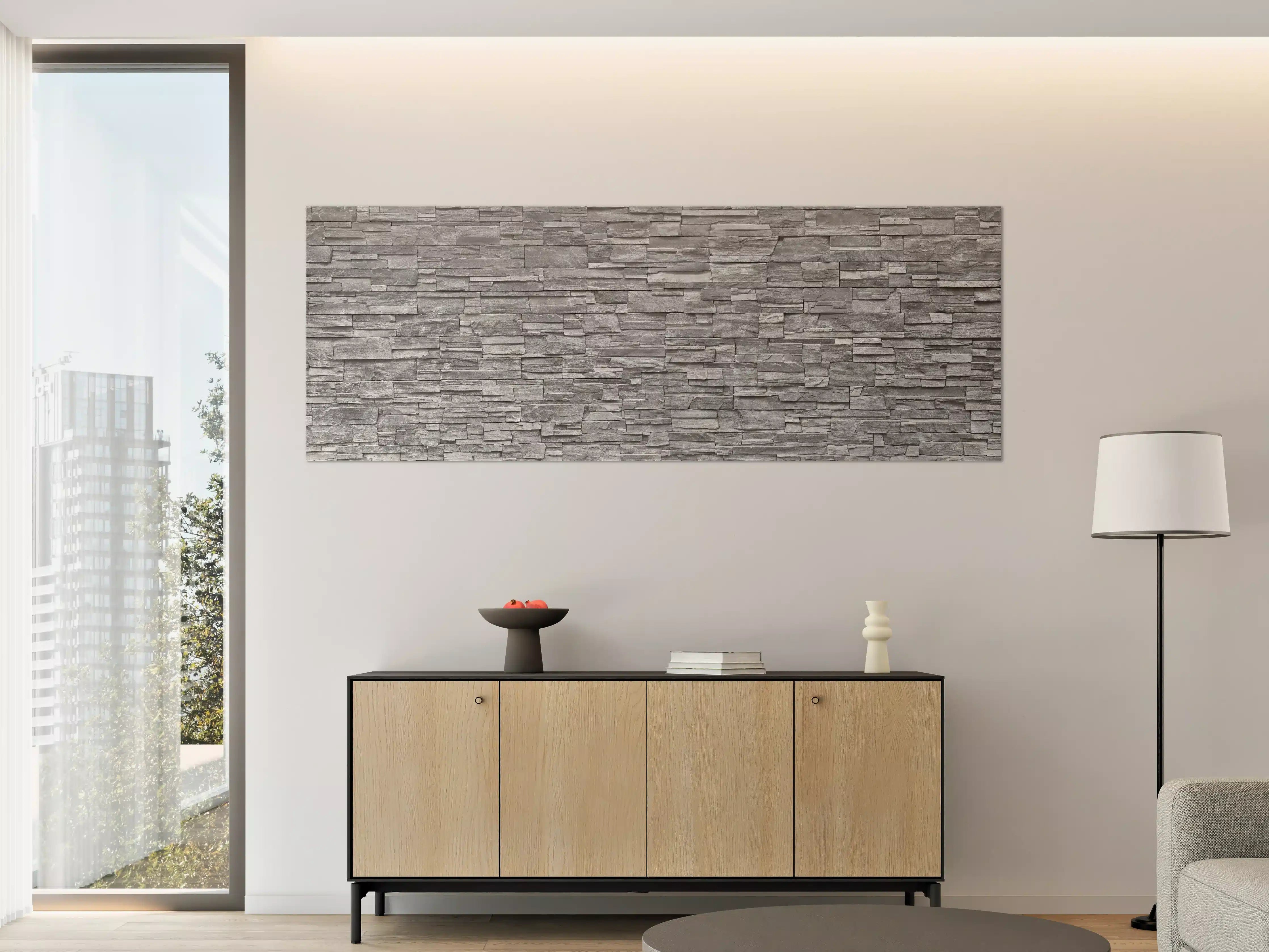Große Wandbilder - Graue Steinwand
