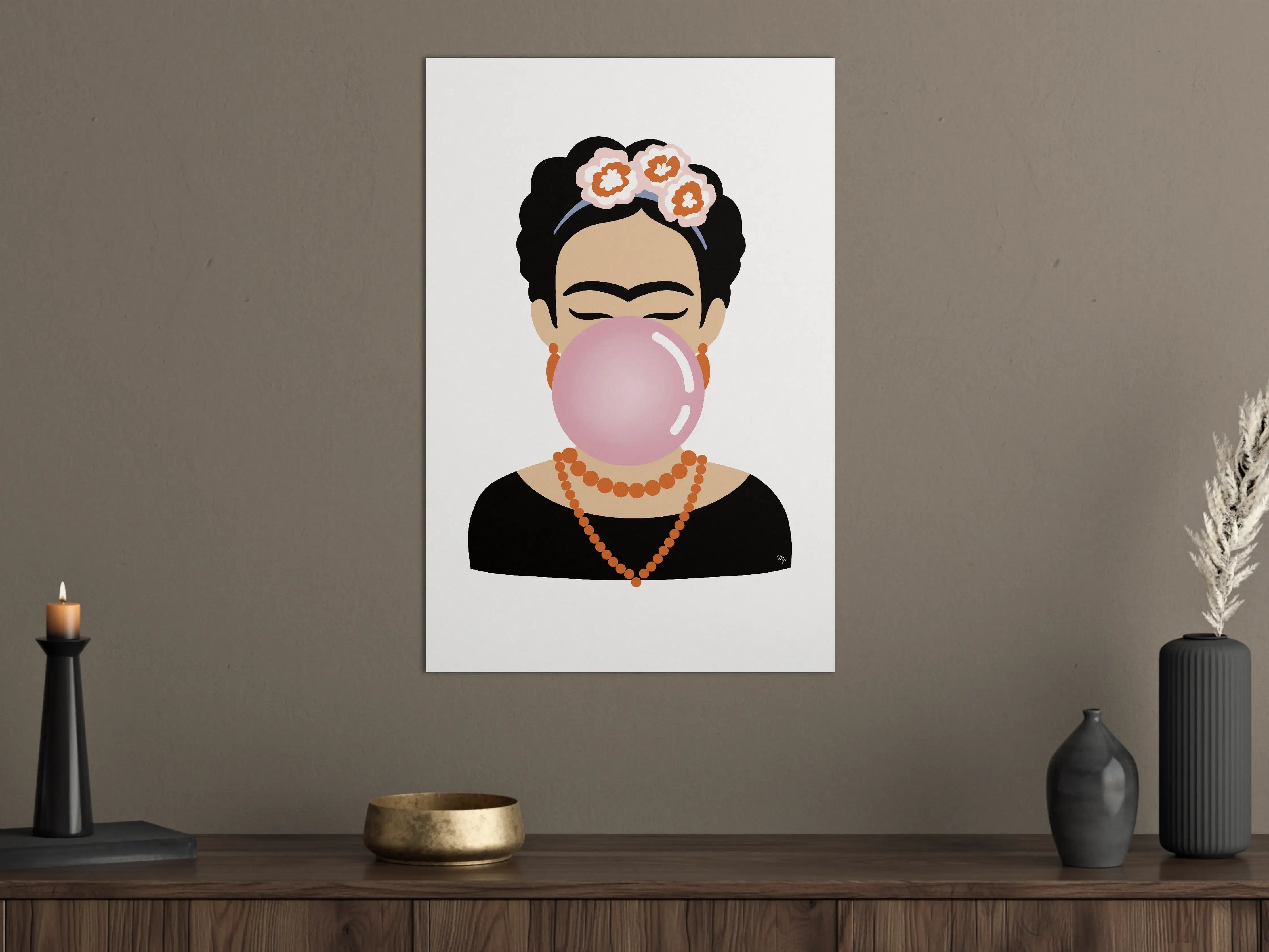 Große Wandbilder - Graue Träume: Frida-Kunst Wandbild