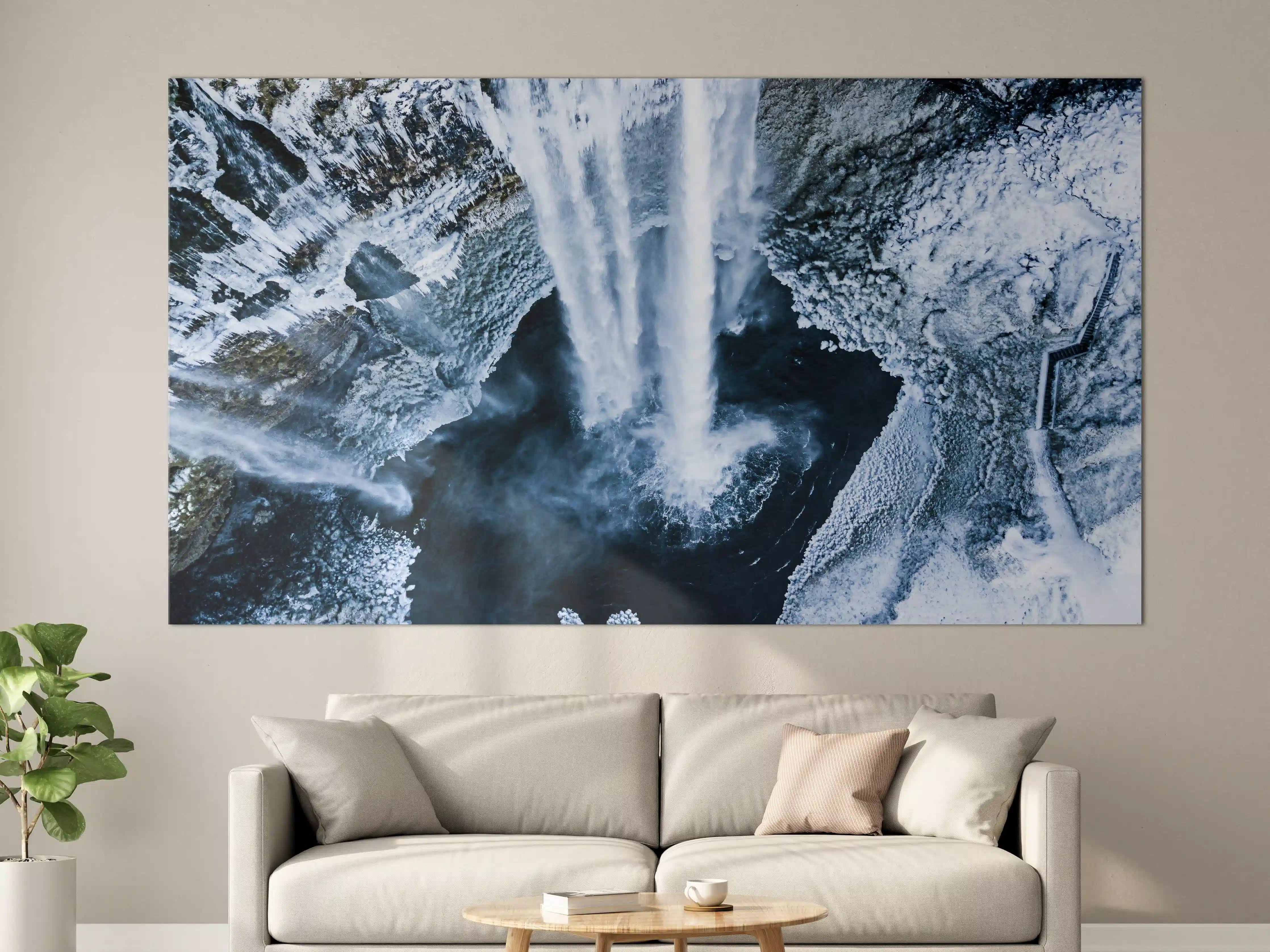 Große Wandbilder - Graue Wasserfallträume