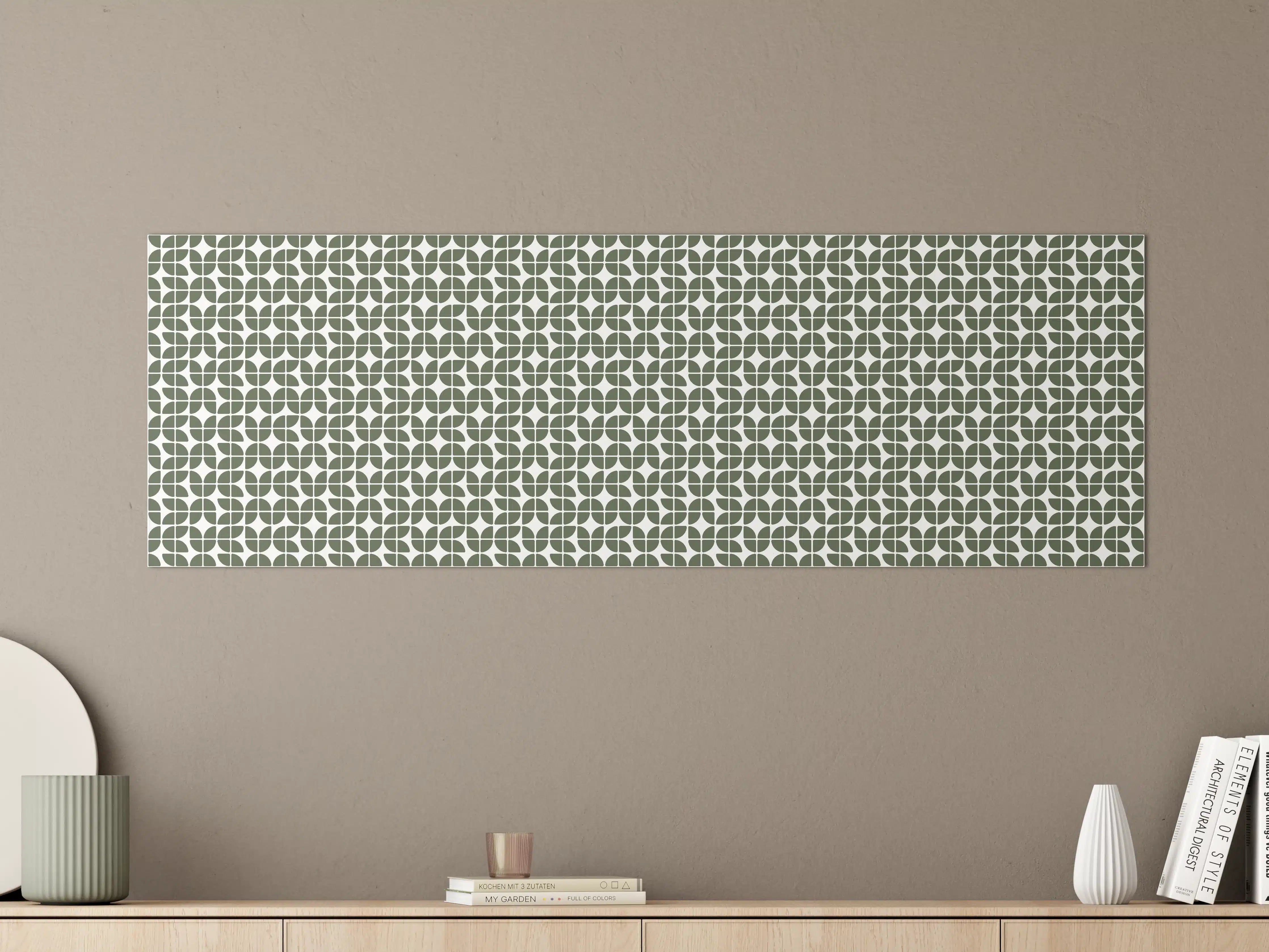 Große Wandbilder - Graue geometrische Musterdecke