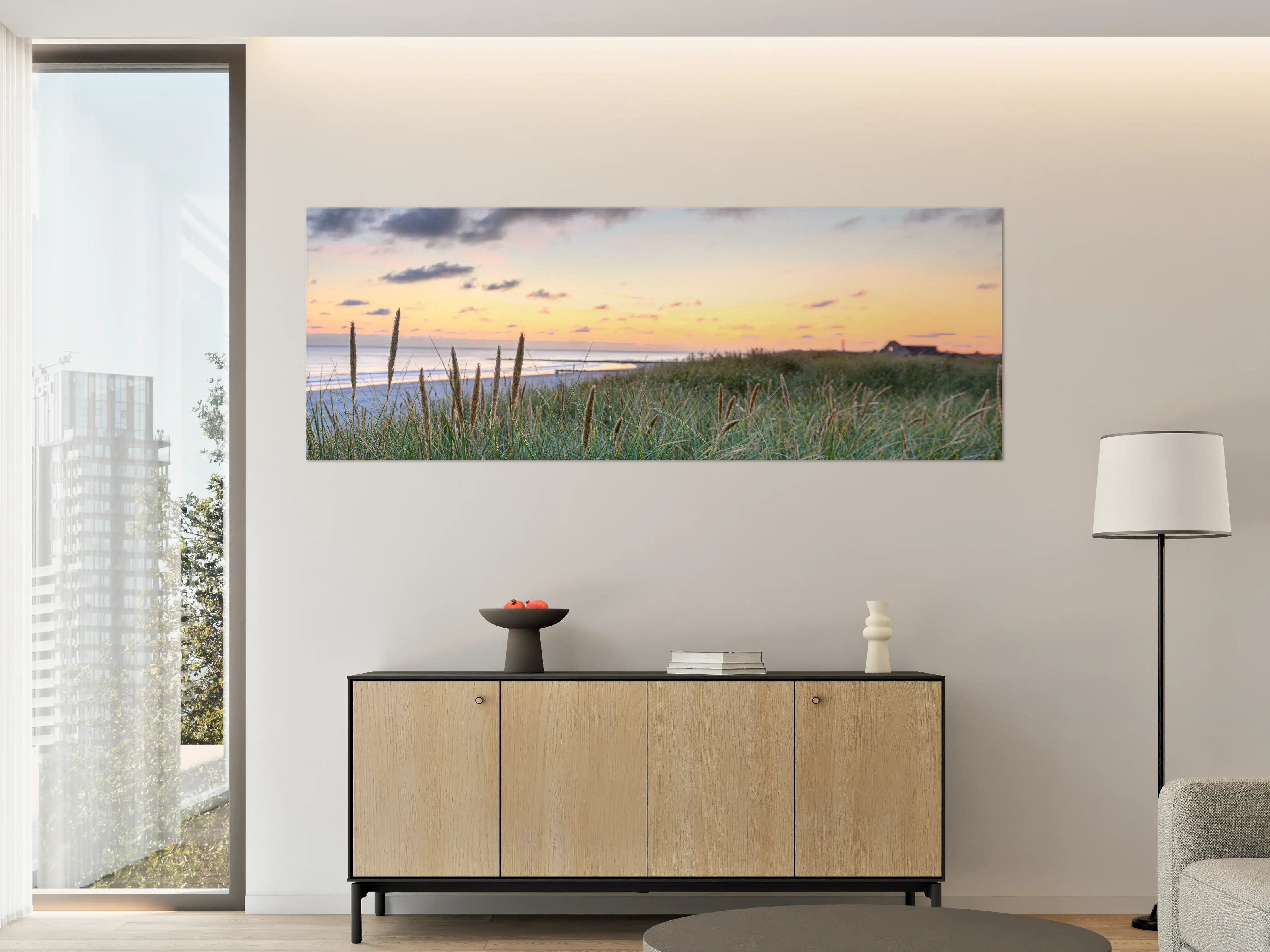 Große Wandbilder - Grauer Abend am Dünenstrand