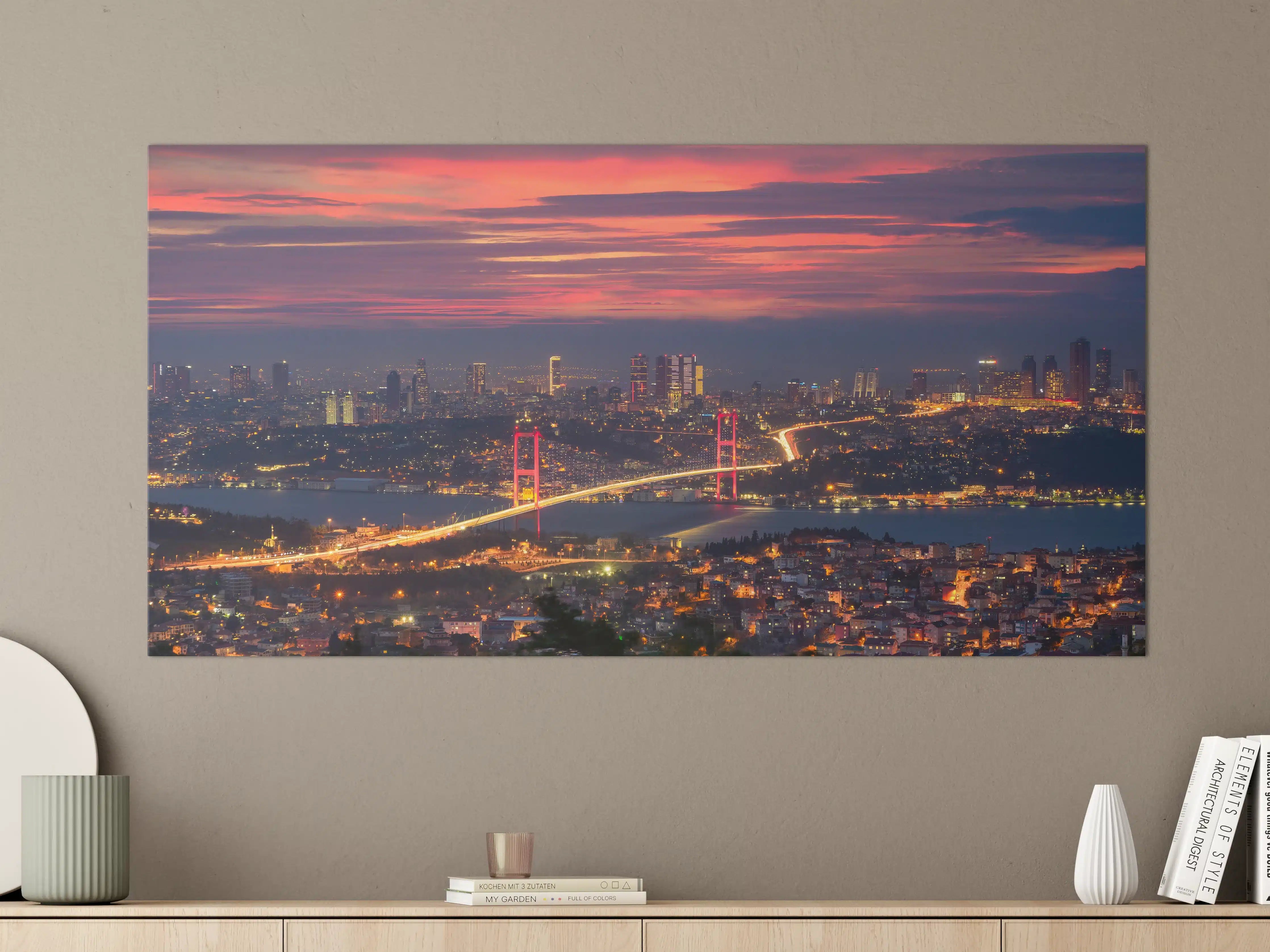 Große Wandbilder - Graues Abendlicht über Istanbul