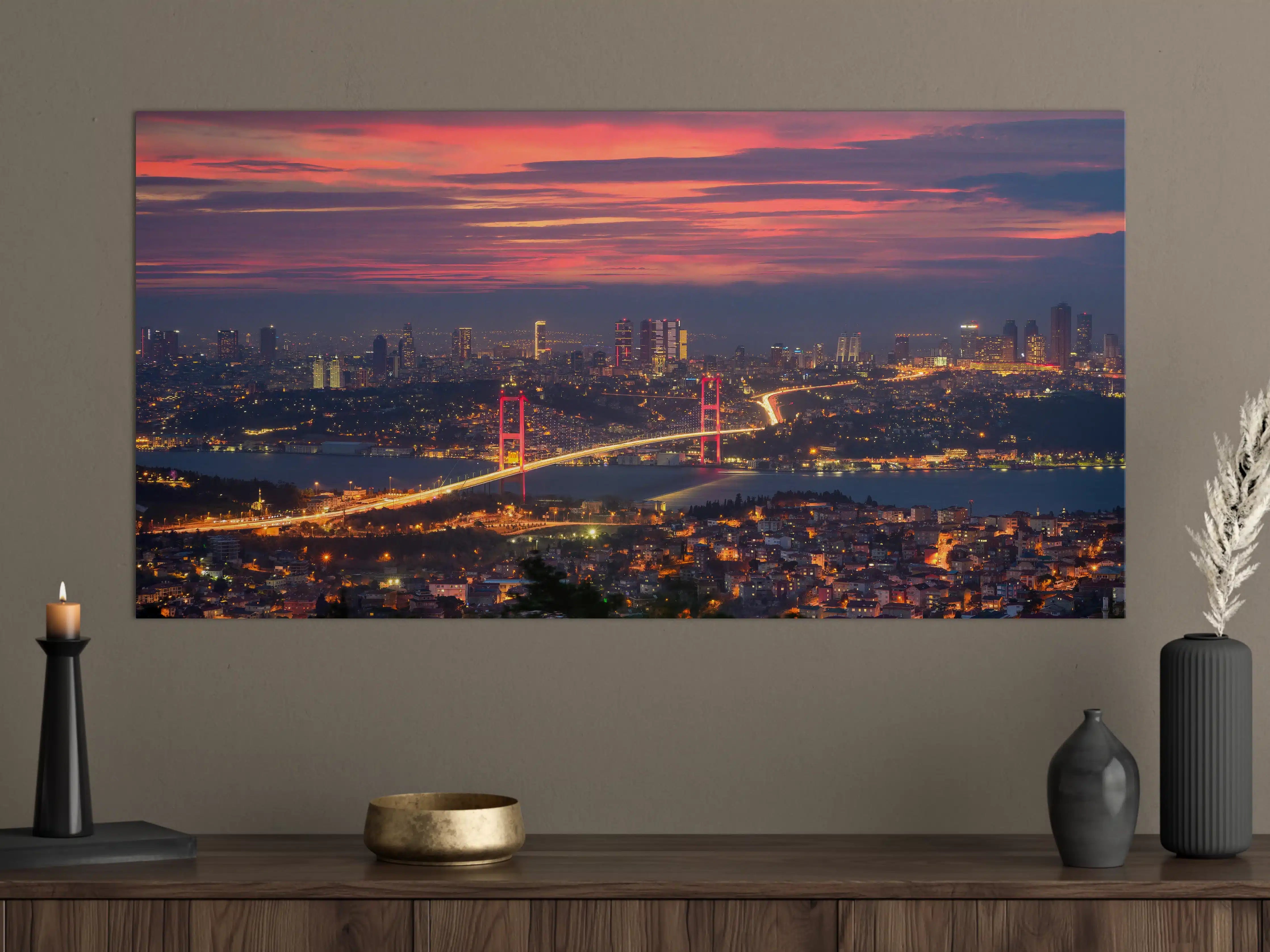 Große Wandbilder - Graues Abendlicht über Istanbul