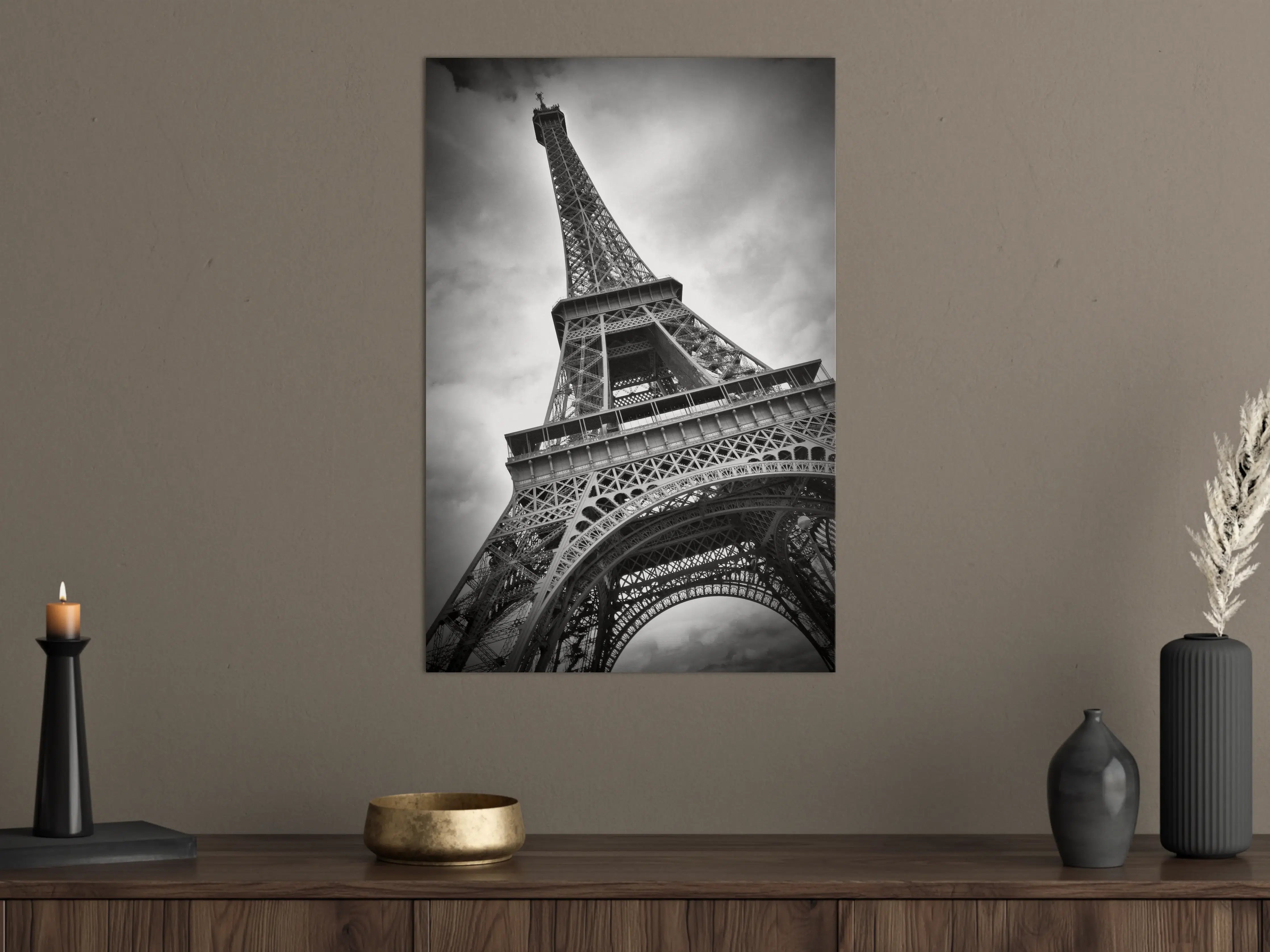 Große Wandbilder - Graues Echo des Eiffelturms