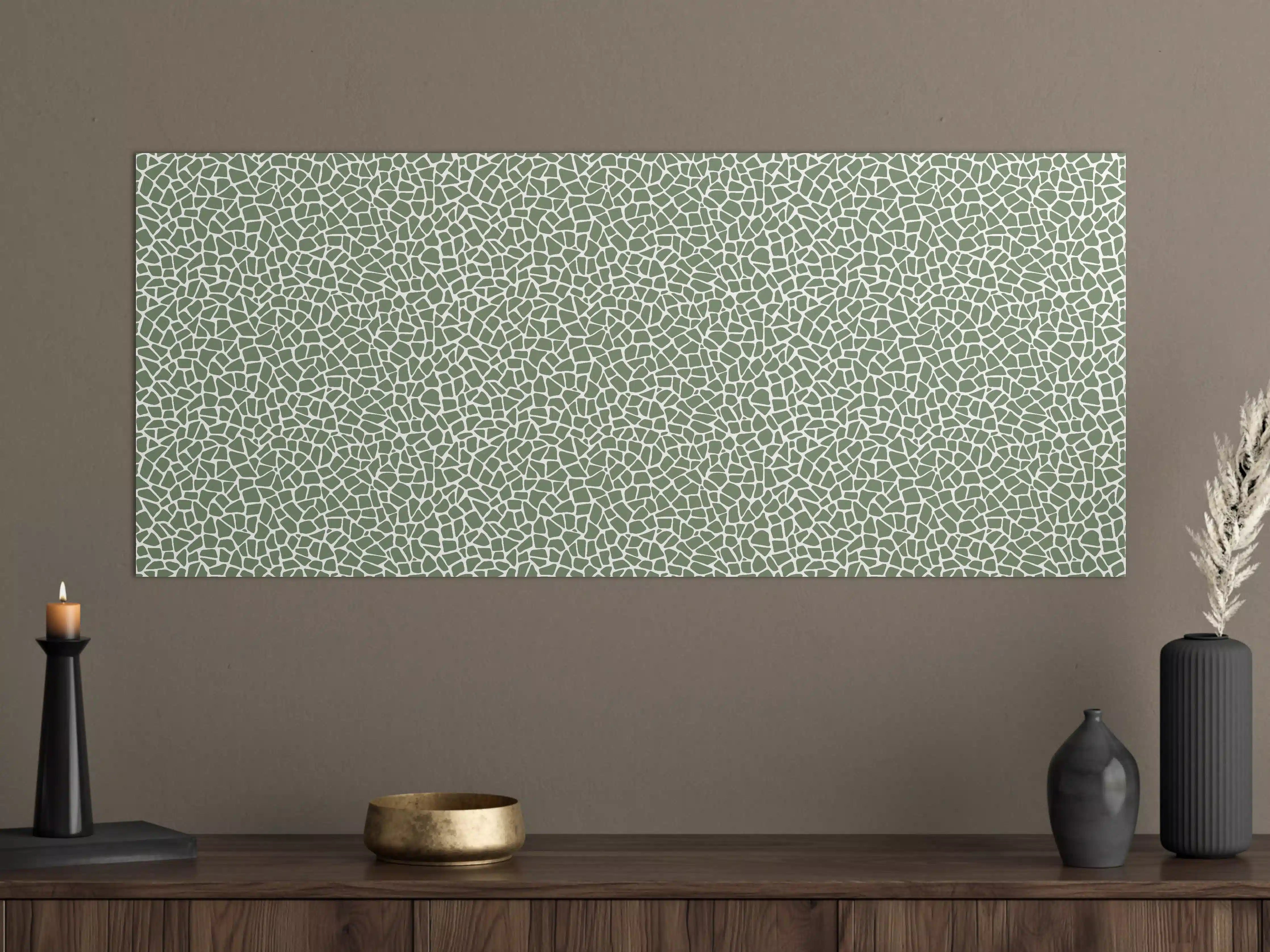 Große Wandbilder - Graues Mosaik mit zarten Linien