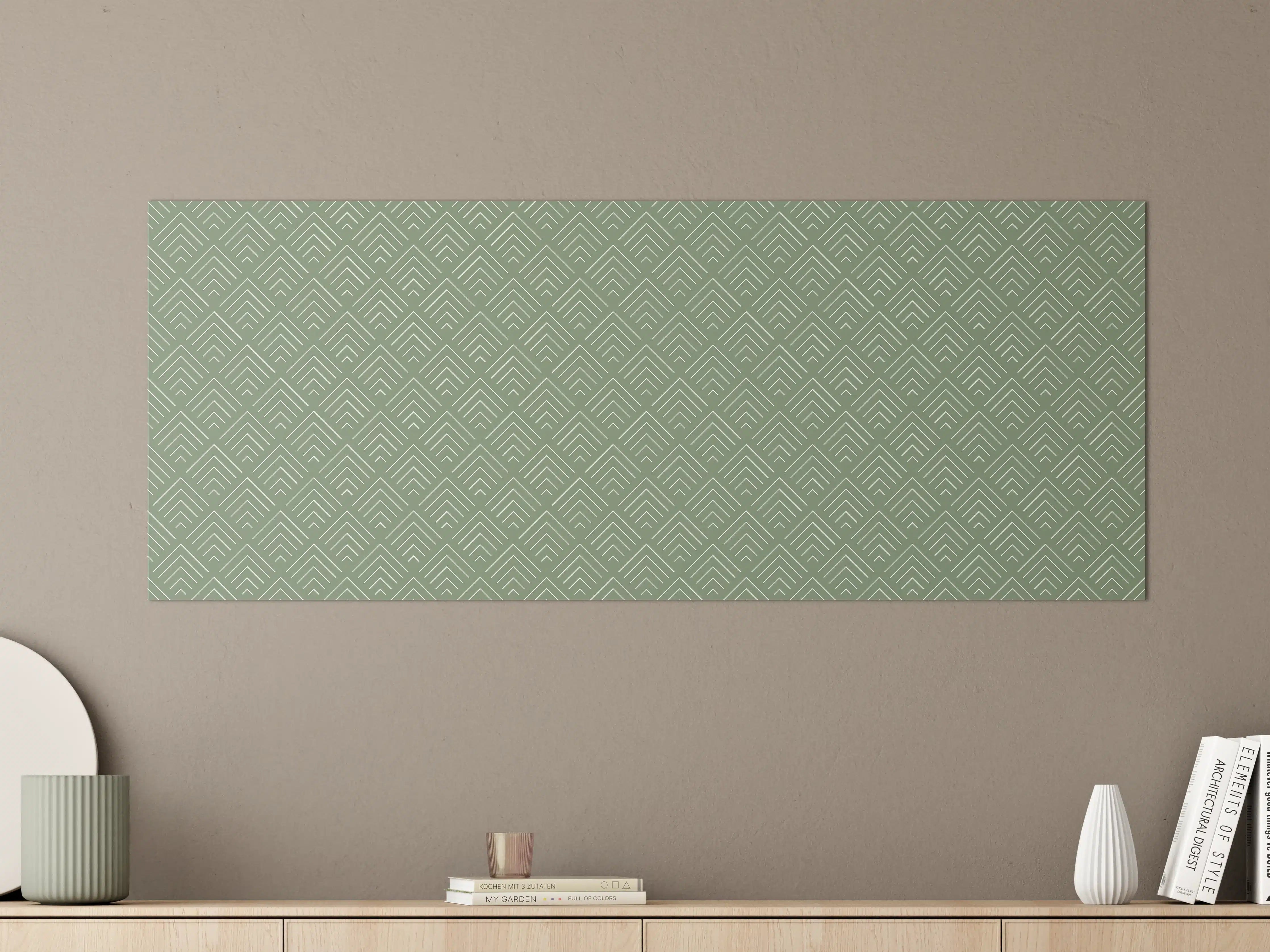 Große Wandbilder - Graues Muster mit geometrischen Linien