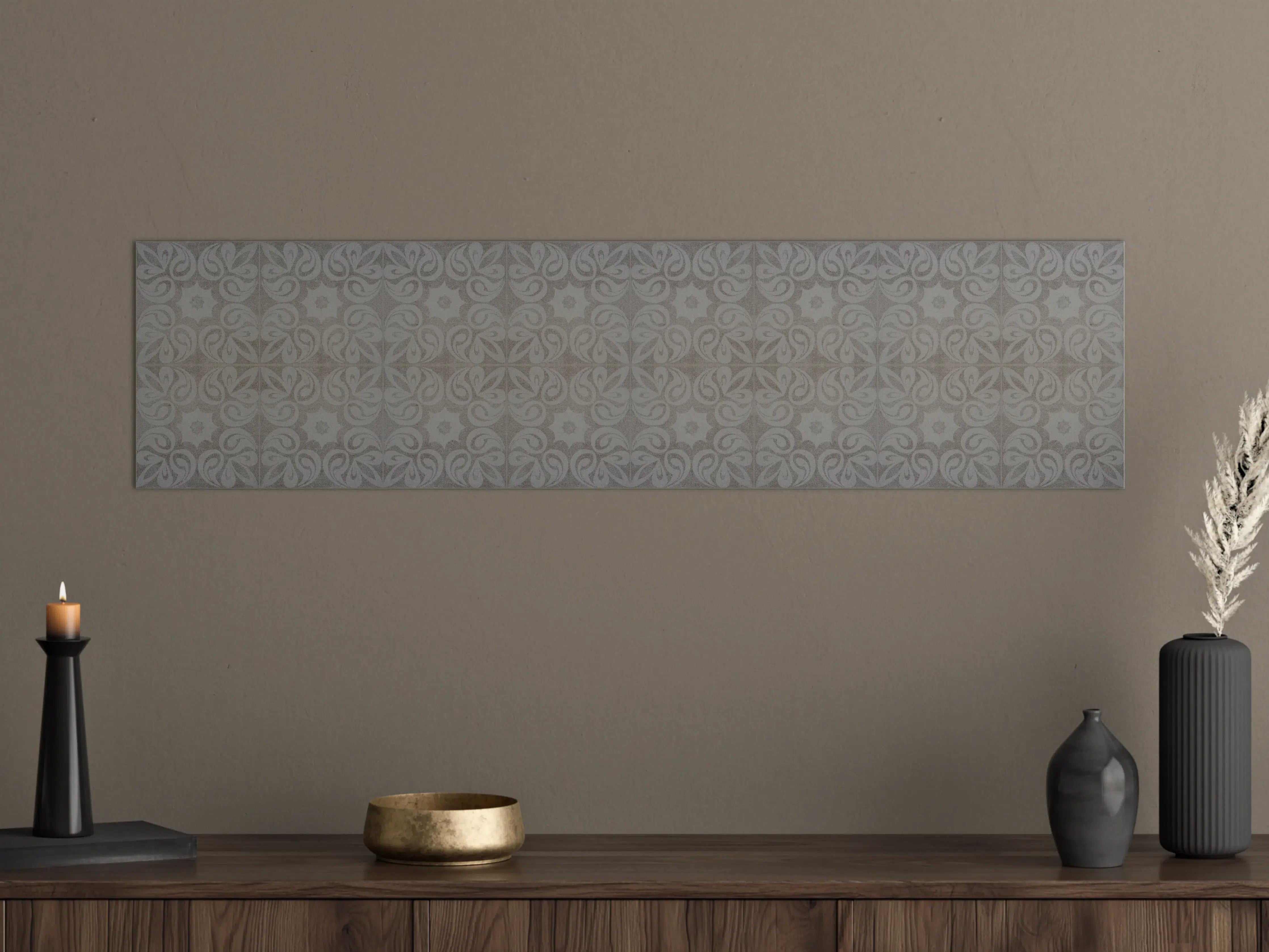 Große Wandbilder - Graues quadratisches Mosaikmotiv
