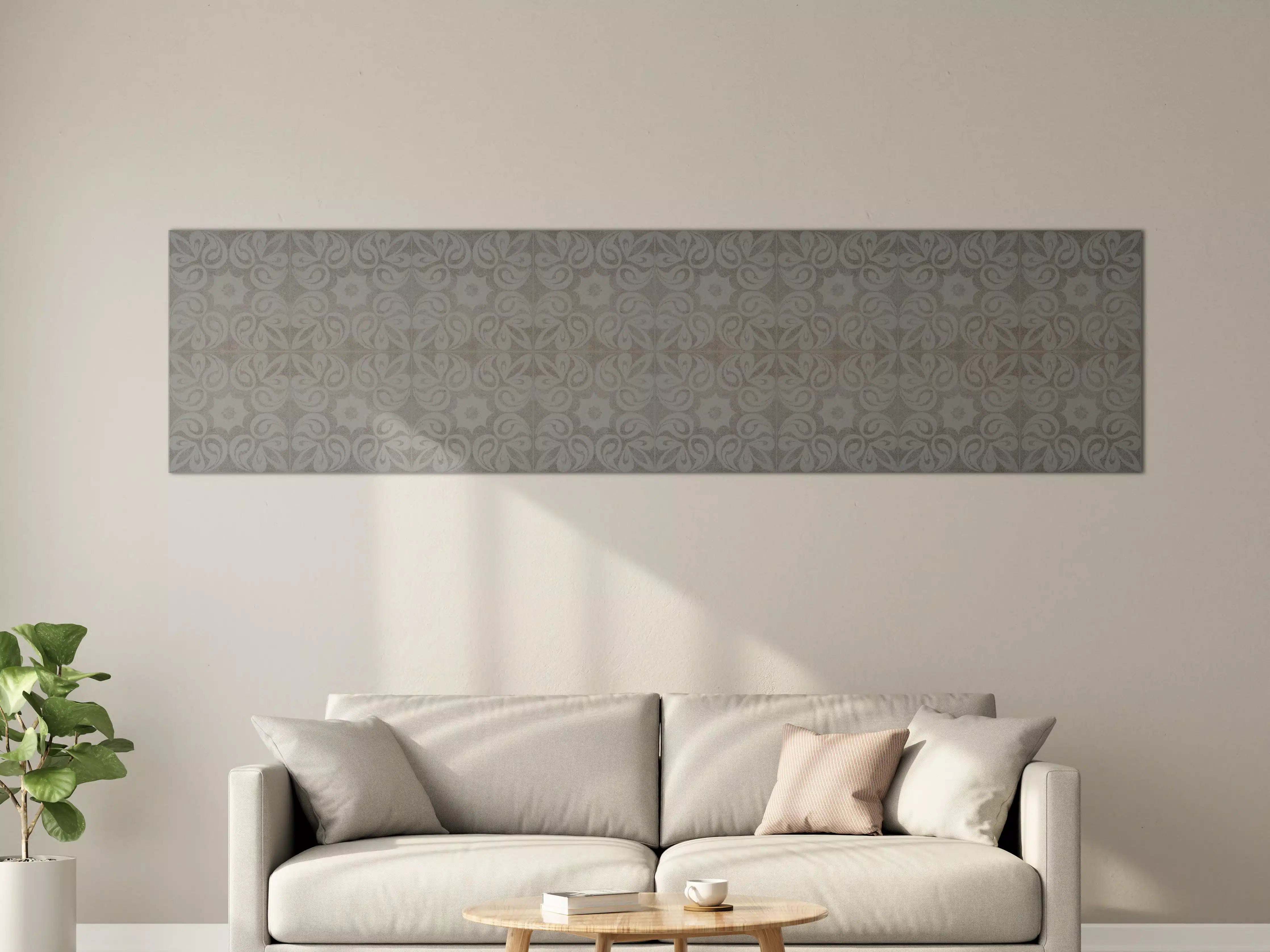 Große Wandbilder - Graues quadratisches Mosaikmotiv
