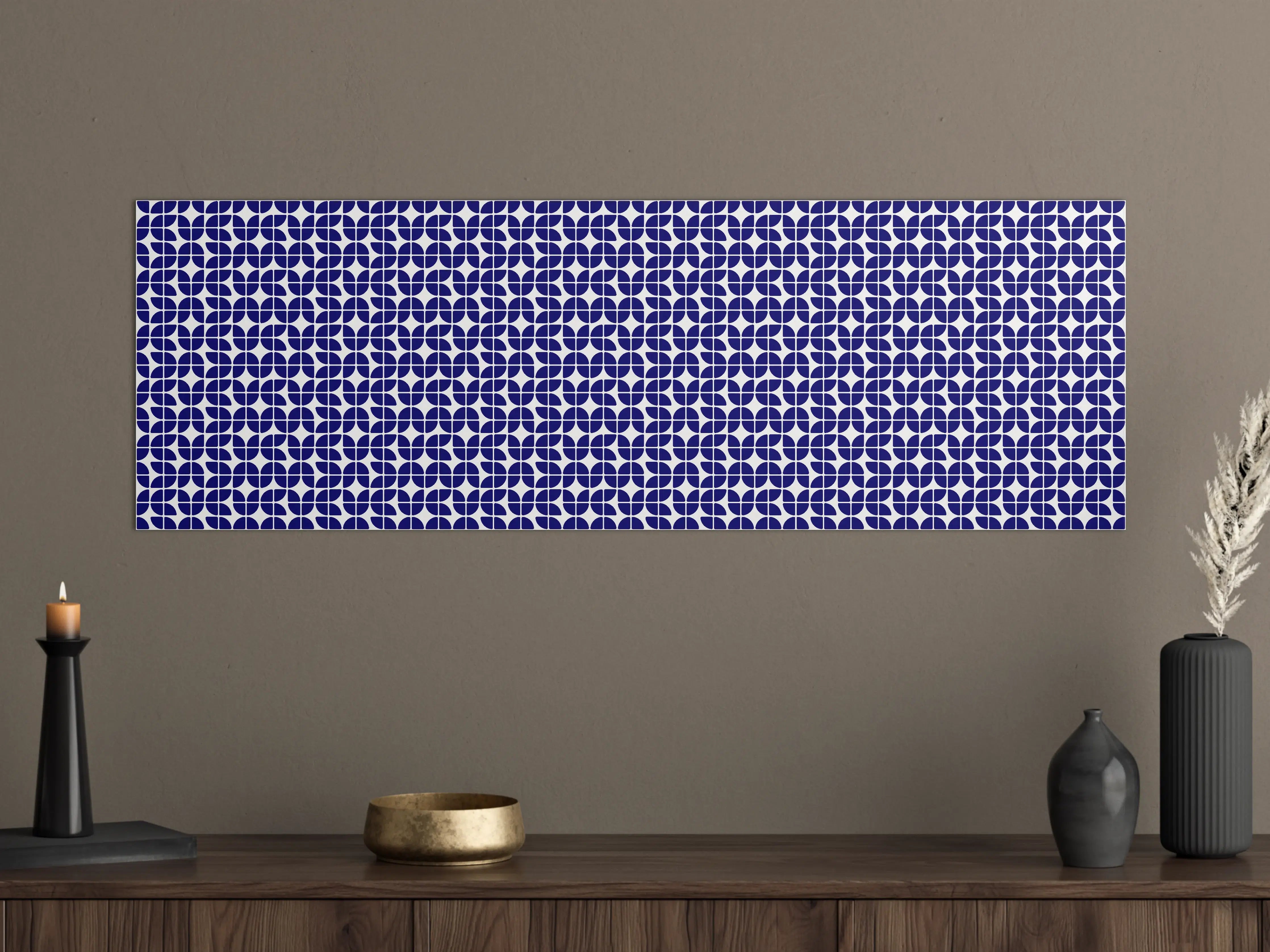 Große Wandbilder - Graues und Blaues Geometriespiel
