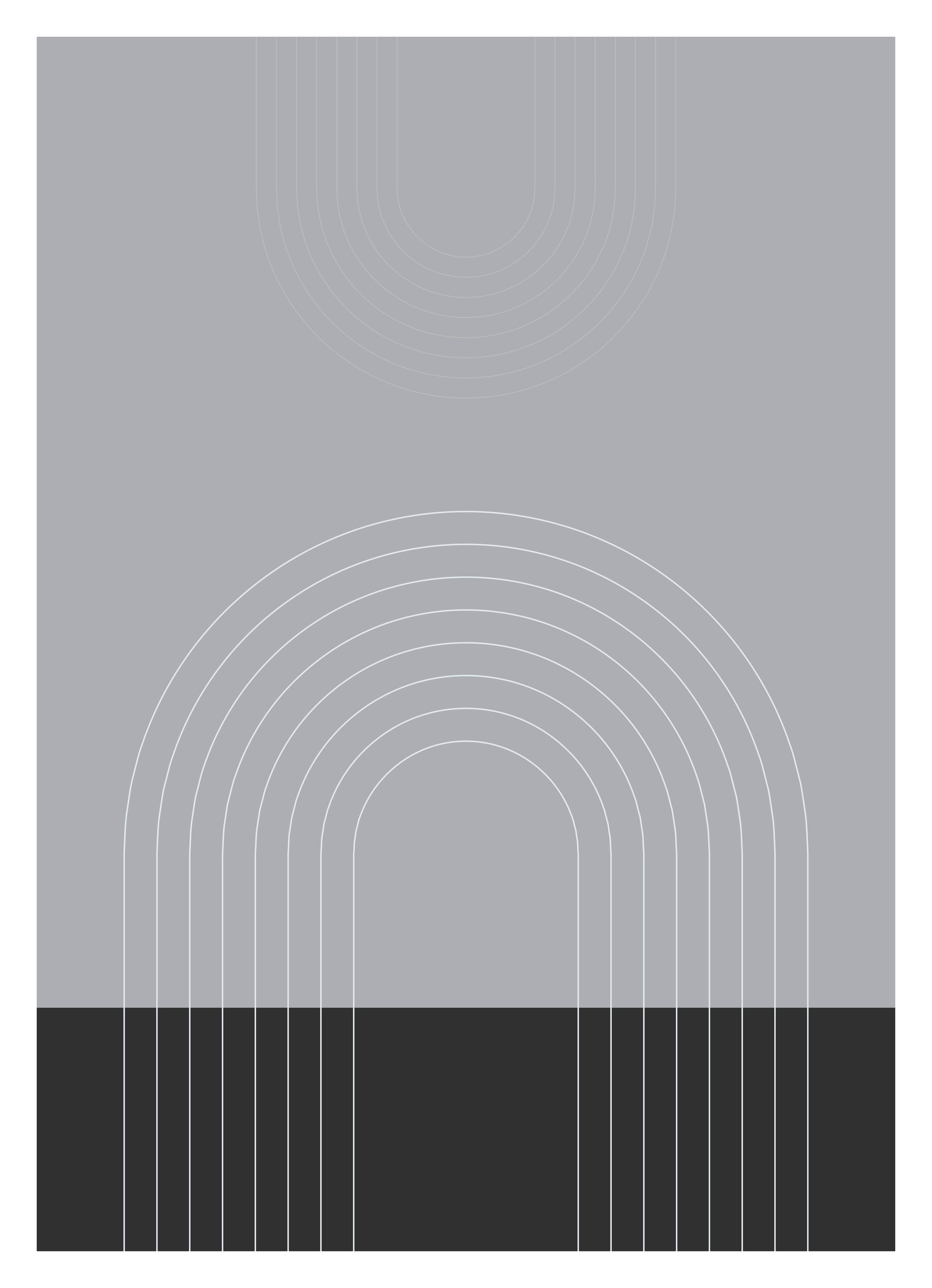 Große Wandbilder-Graues und Schwarzes Linienmuster in moderner Optik