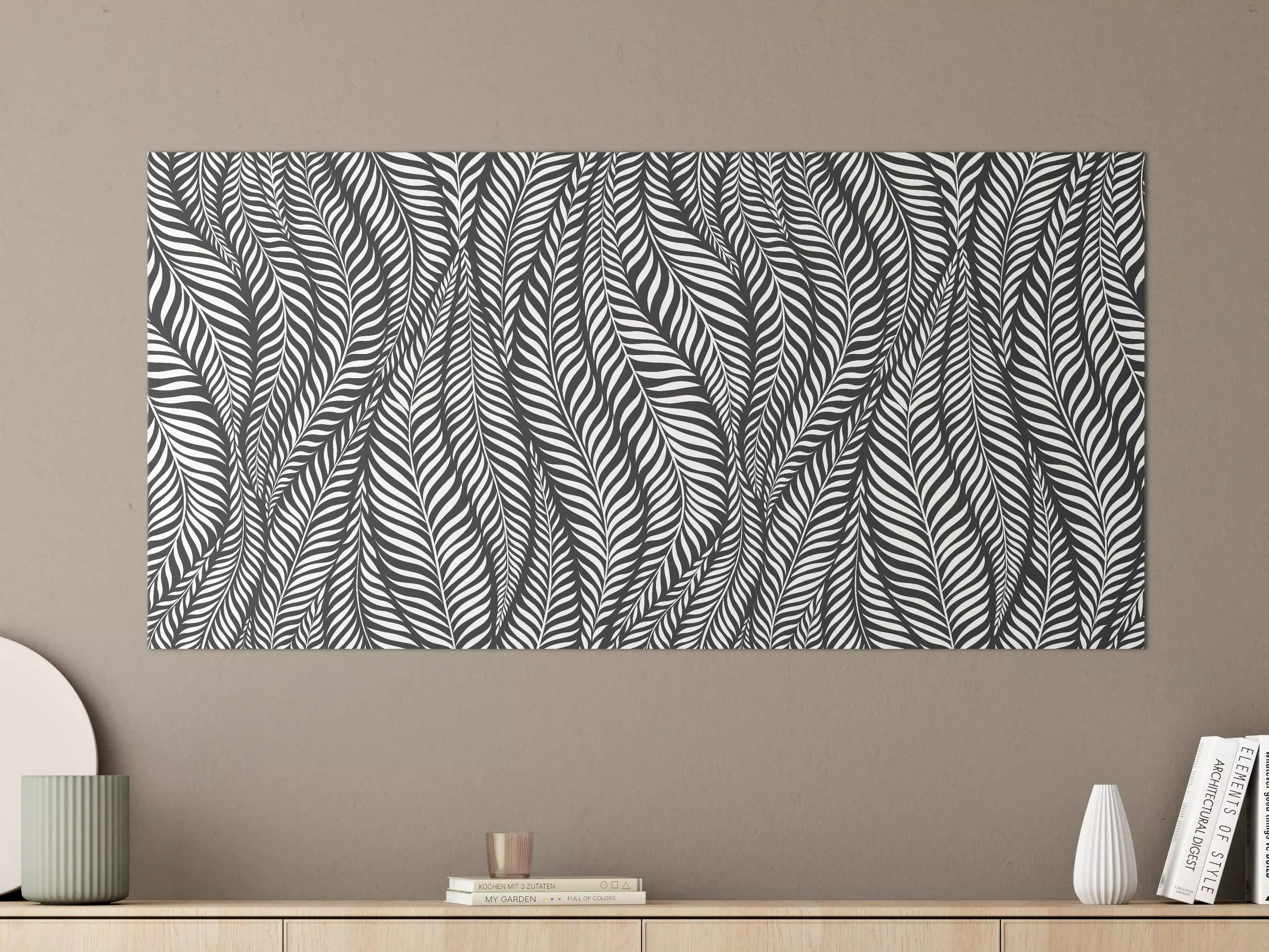 Große Wandbilder - Graufarbene Linienmuster