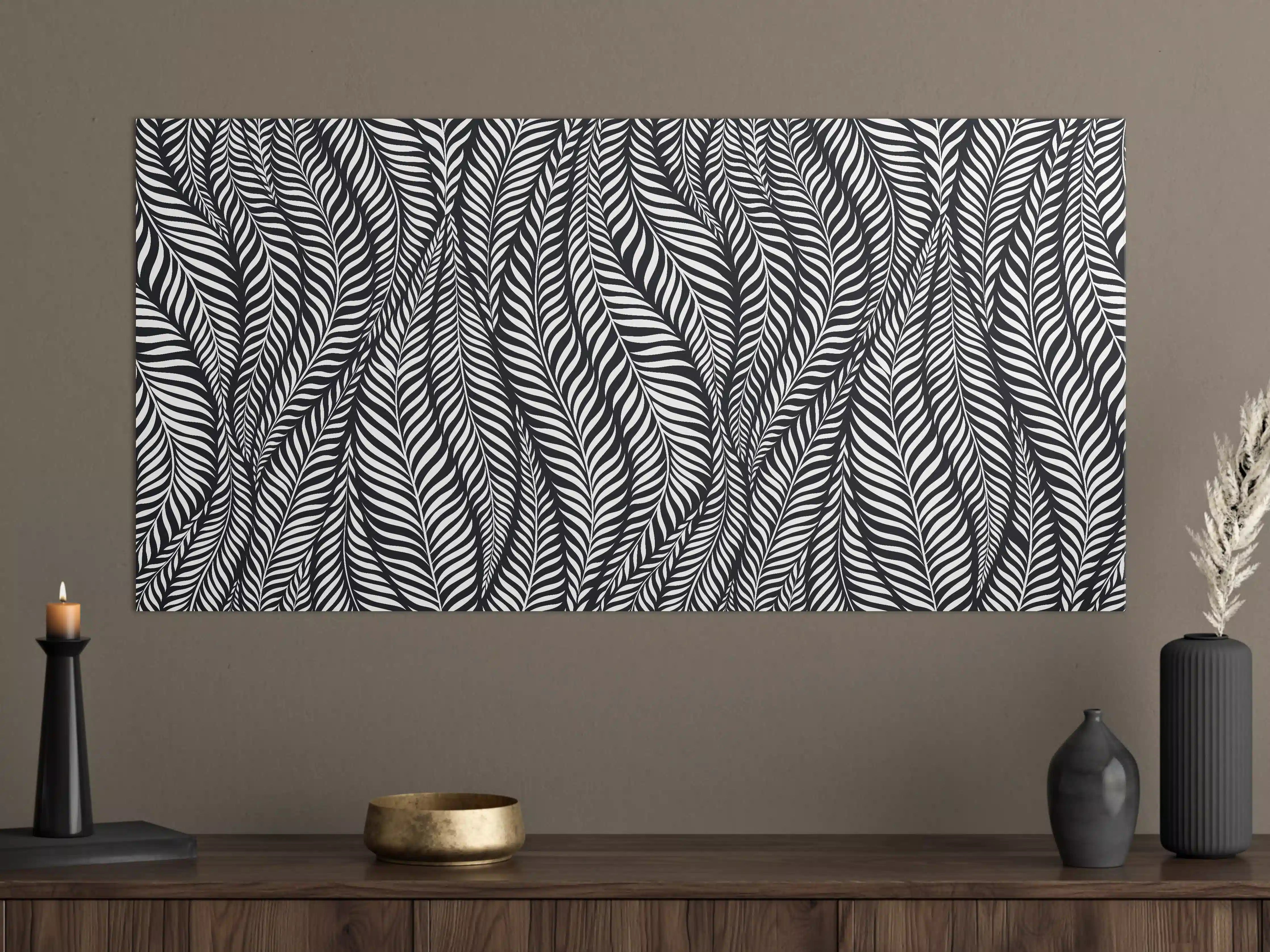 Große Wandbilder - Graufarbene Linienmuster