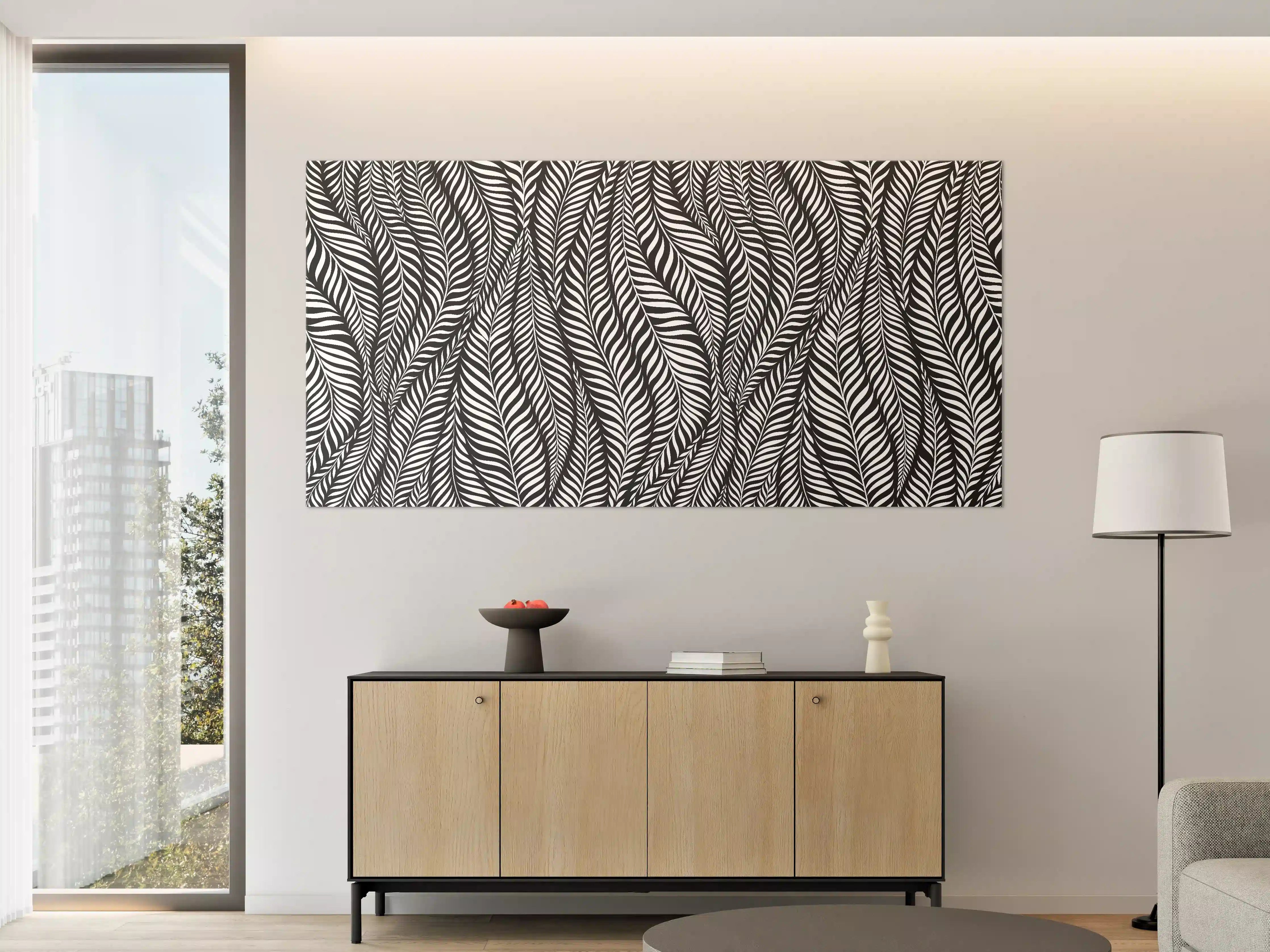 Große Wandbilder - Graufarbene Linienmuster