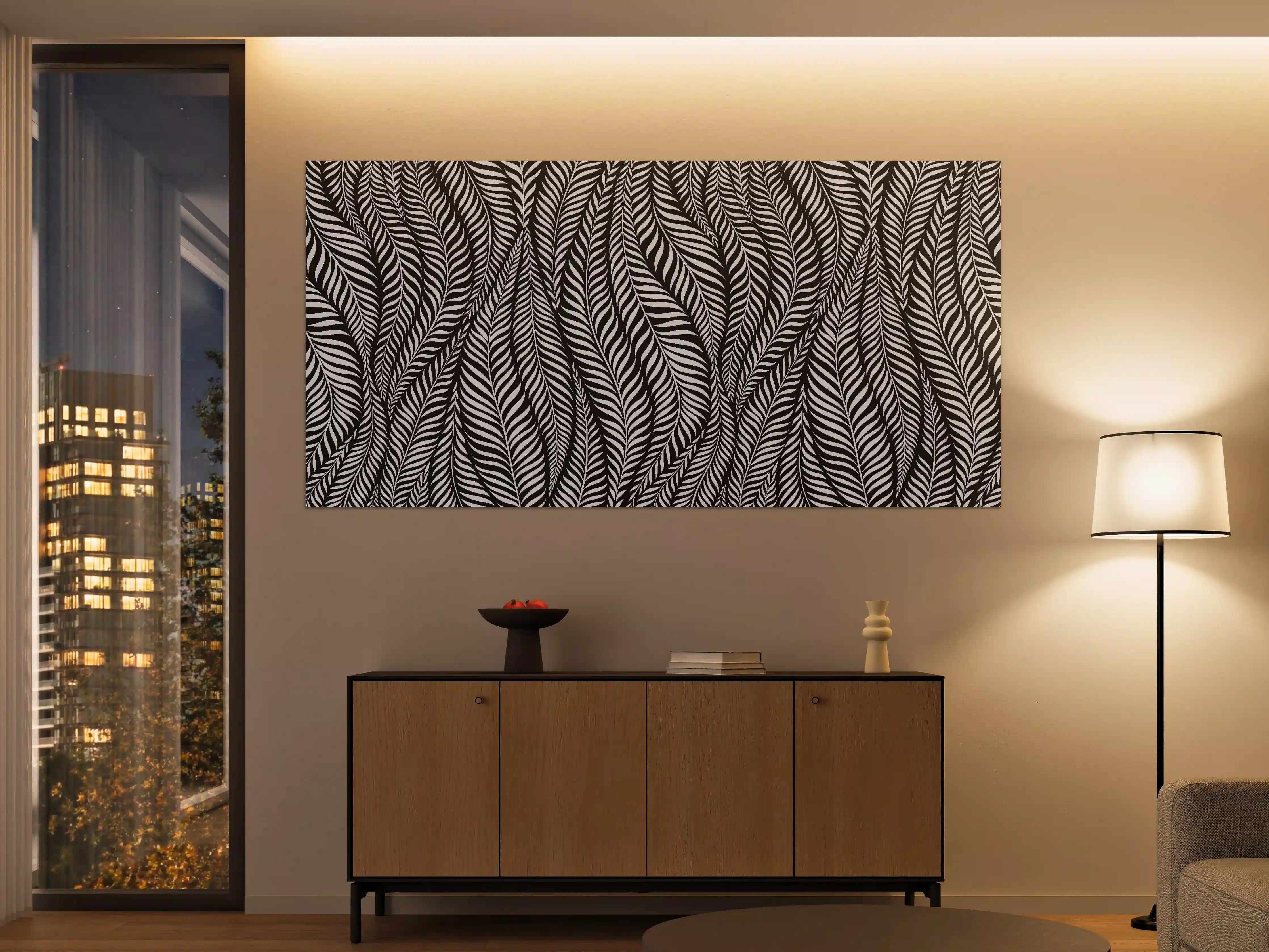 Große Wandbilder - Graufarbene Linienmuster