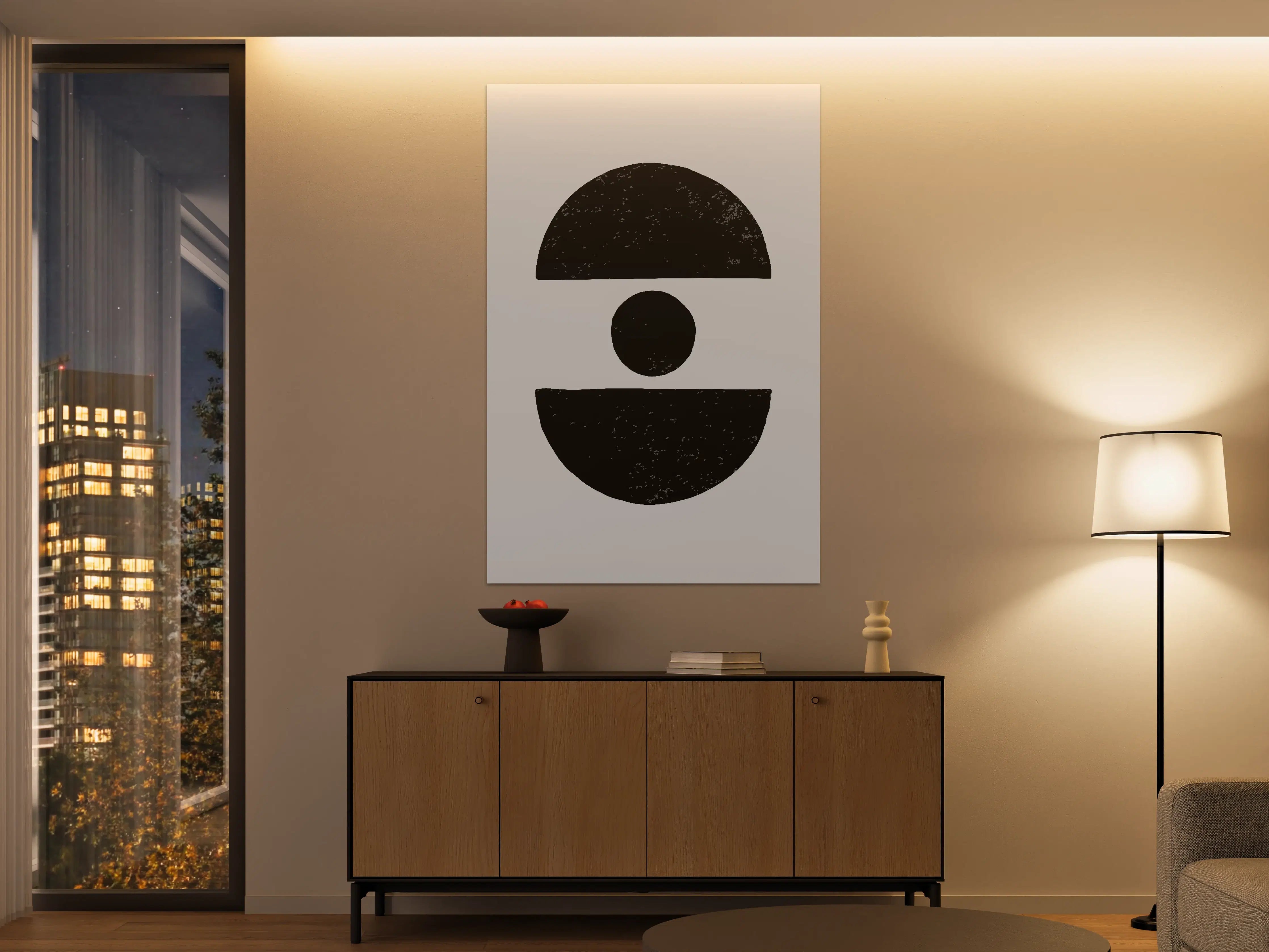Große Wandbilder - Graustöne im Weiß-Design