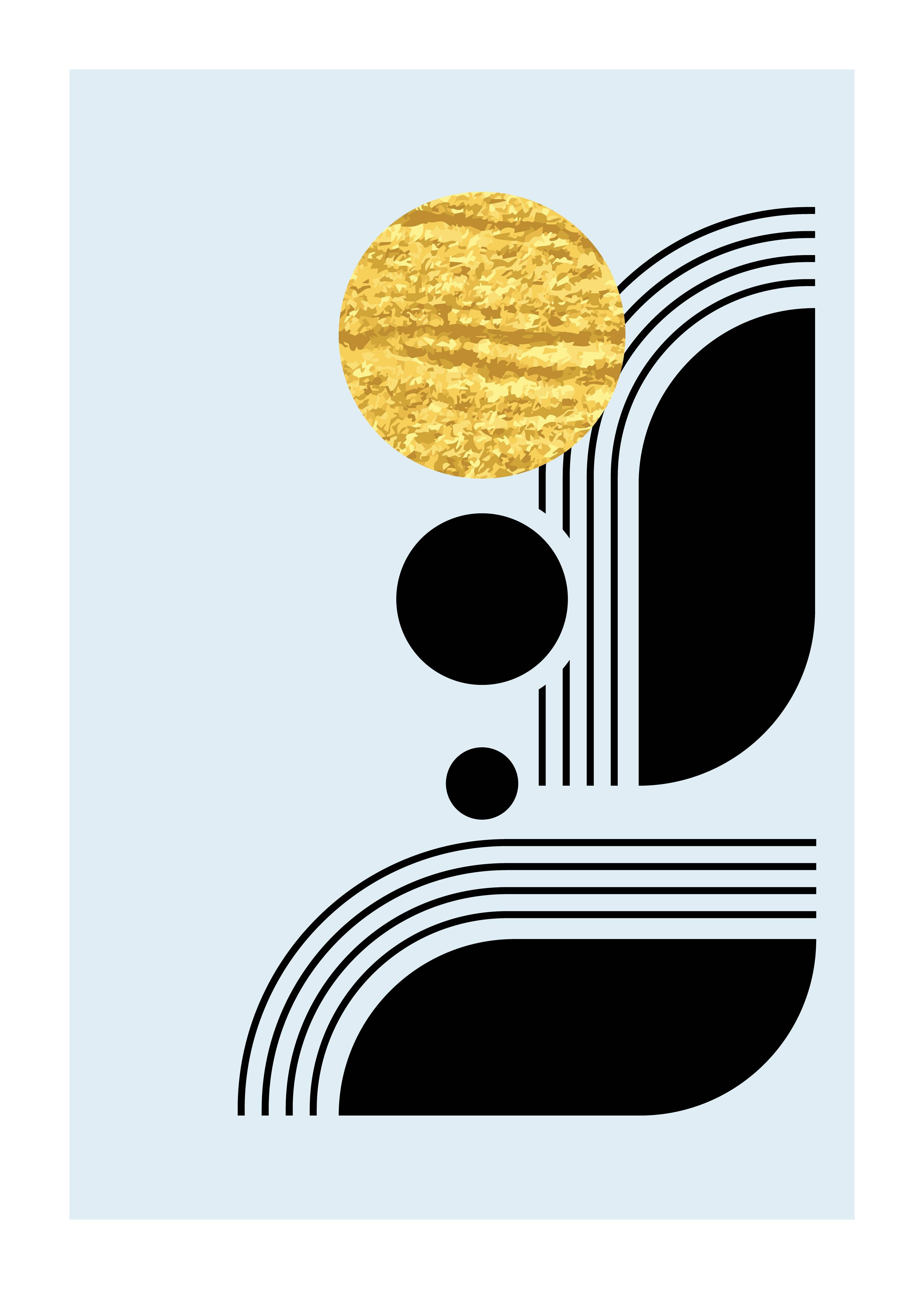 Große Wandbilder-Graustufen Geometry Wandkunst