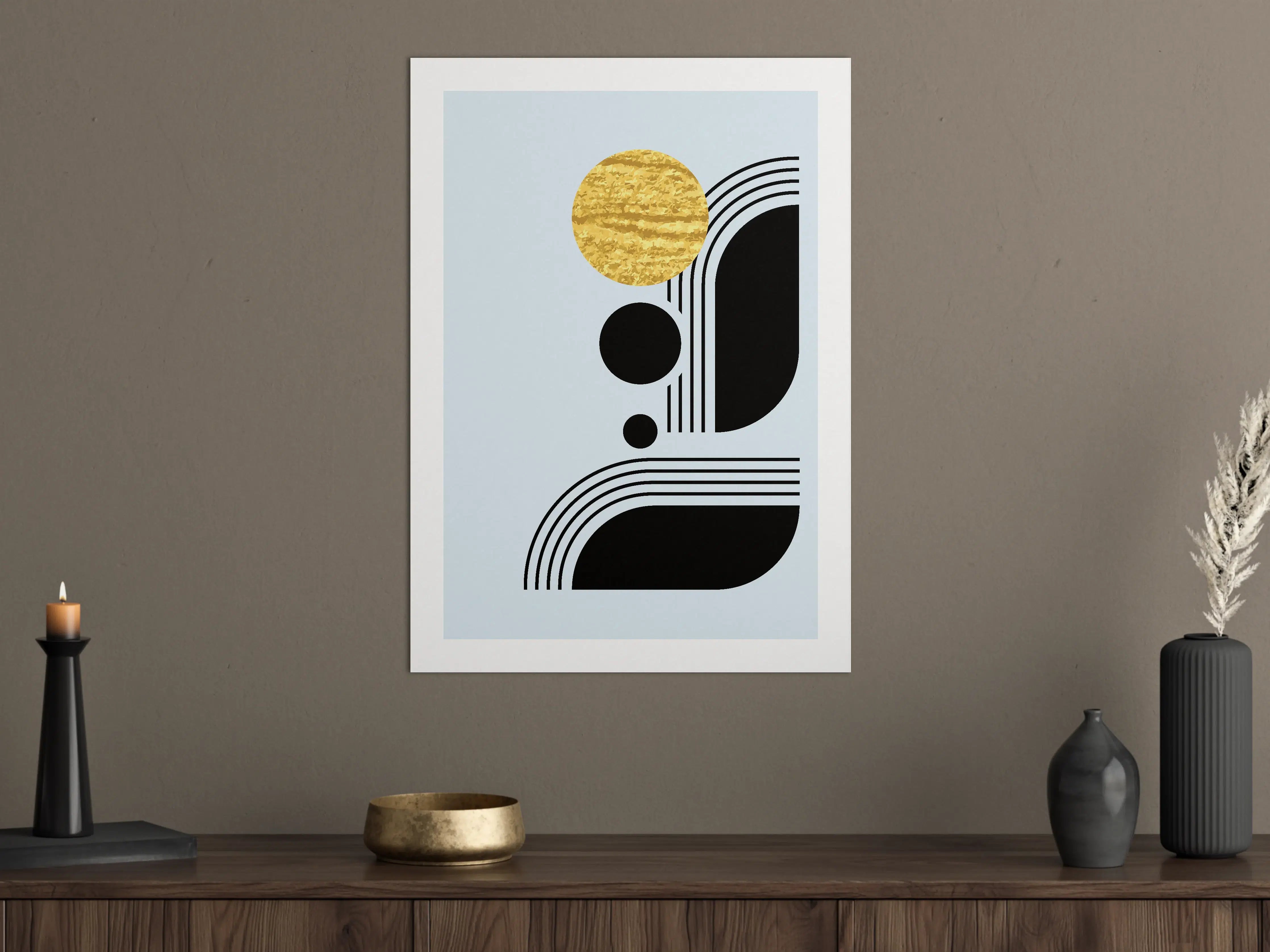 Große Wandbilder - Graustufen Geometry Wandkunst