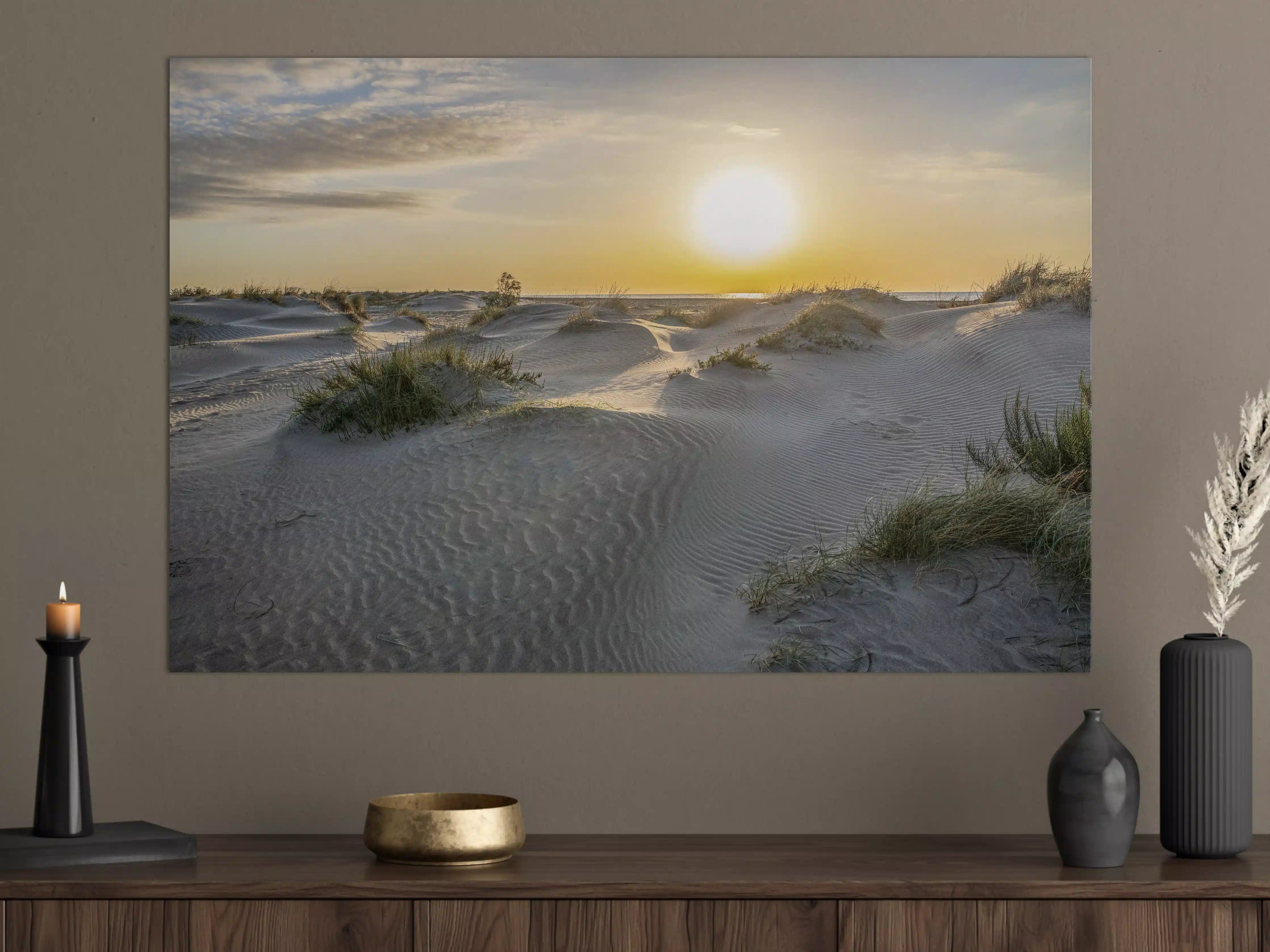 Große Wandbilder - Grauwe Düne bei Abendlicht