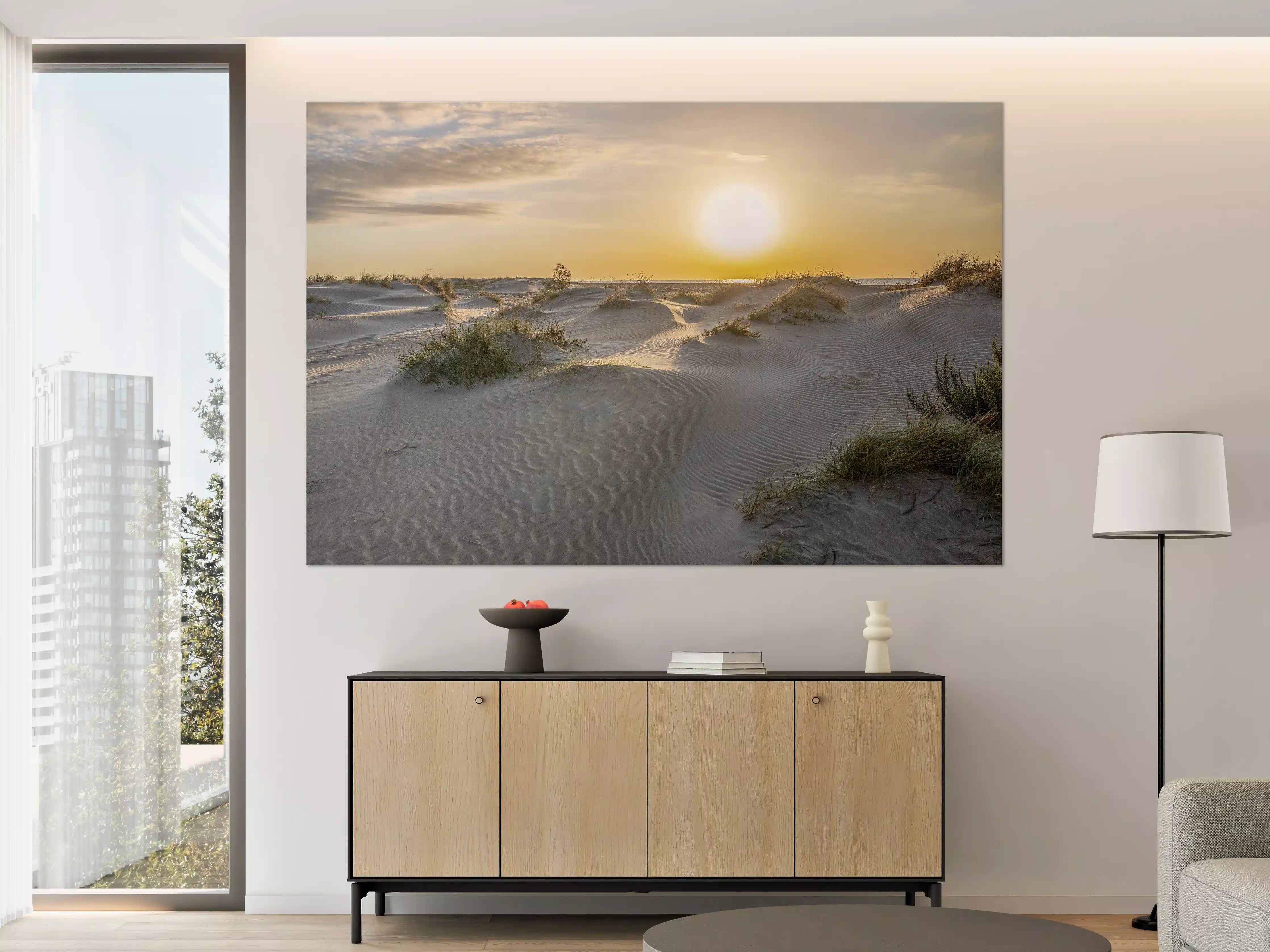 Große Wandbilder - Grauwe Düne bei Abendlicht