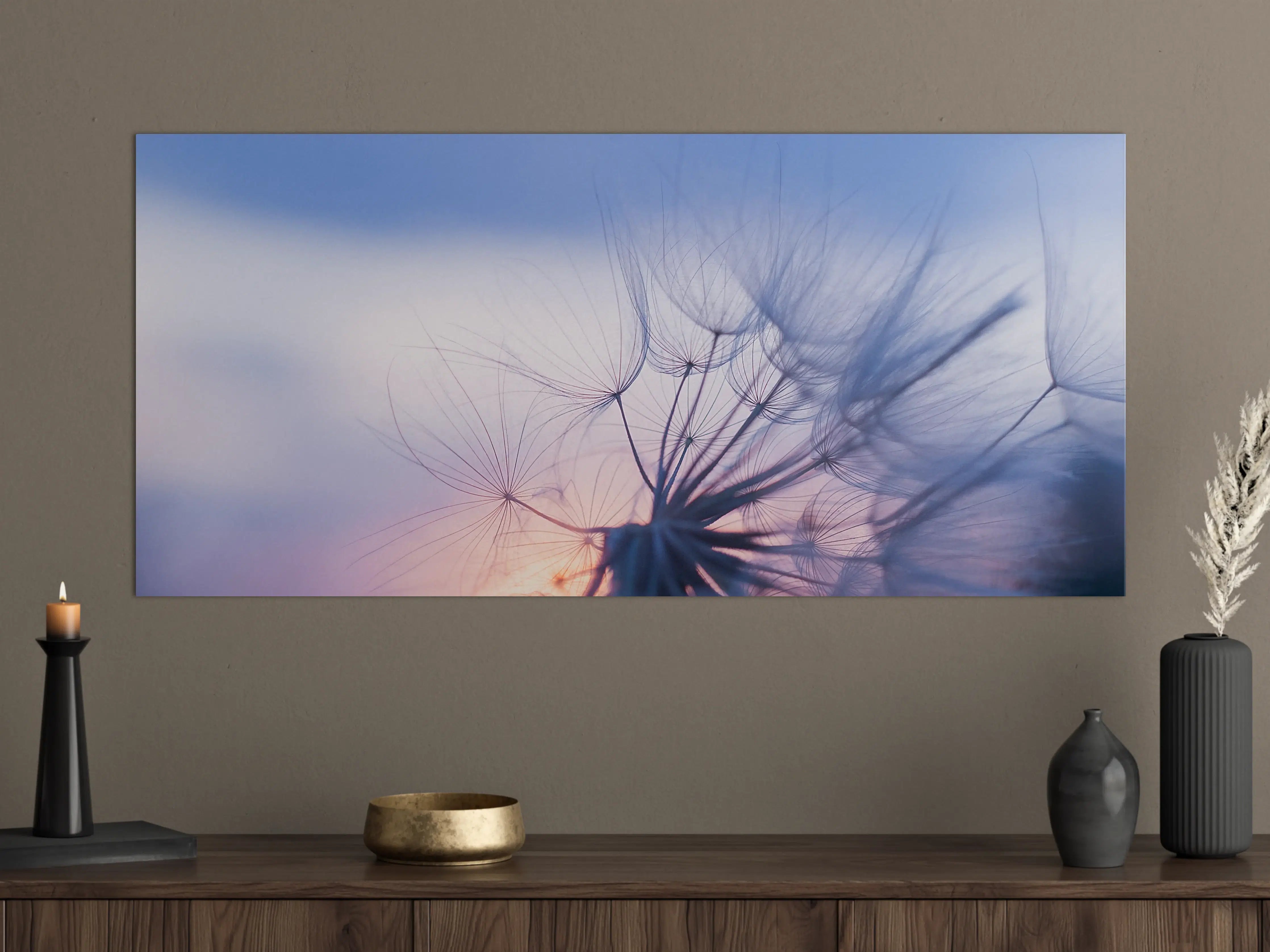 Große Wandbilder - Grauwe Pusteblume im Sonnenlicht