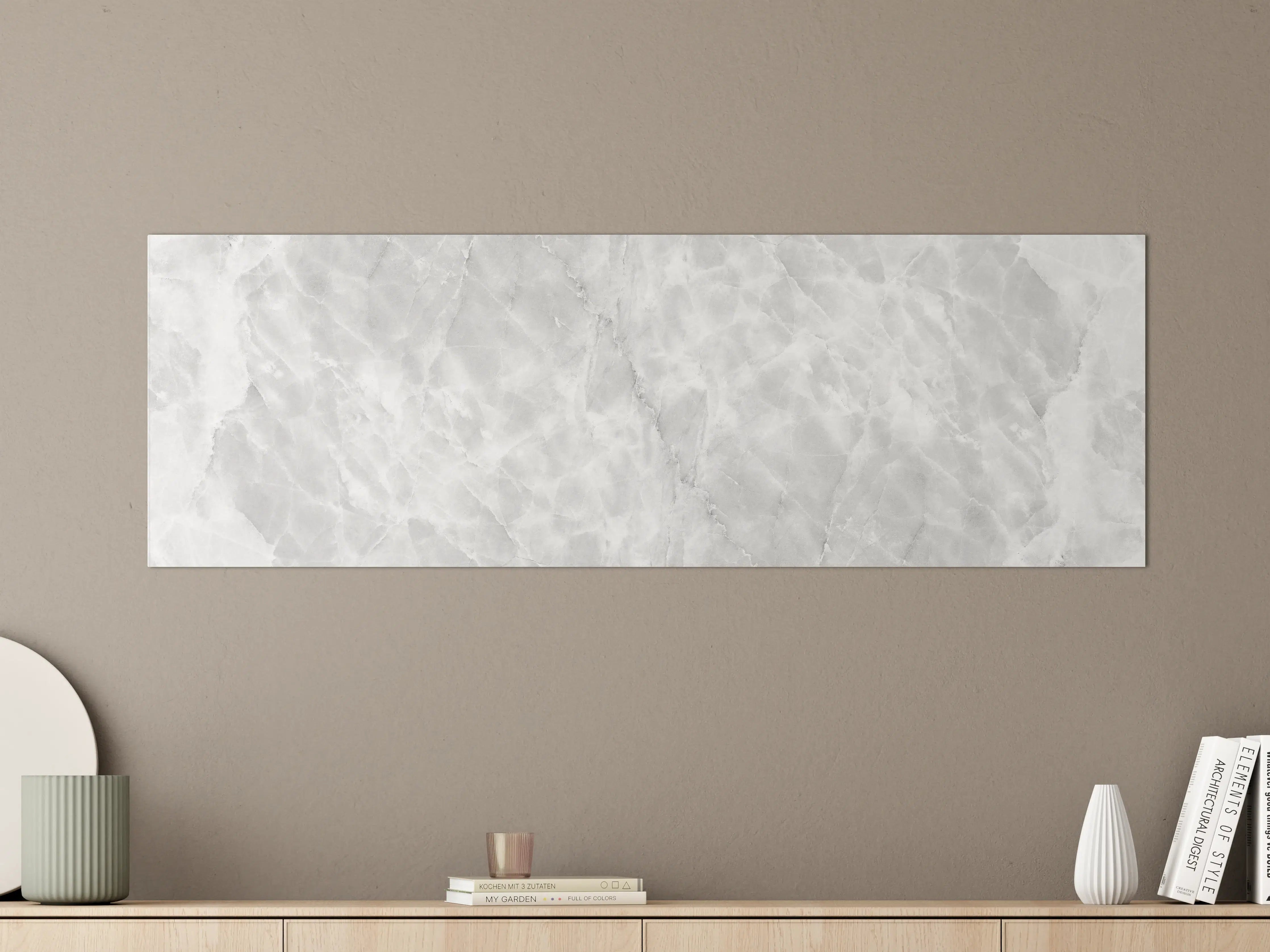 Große Wandbilder - Grauweißer Marmor-Charme