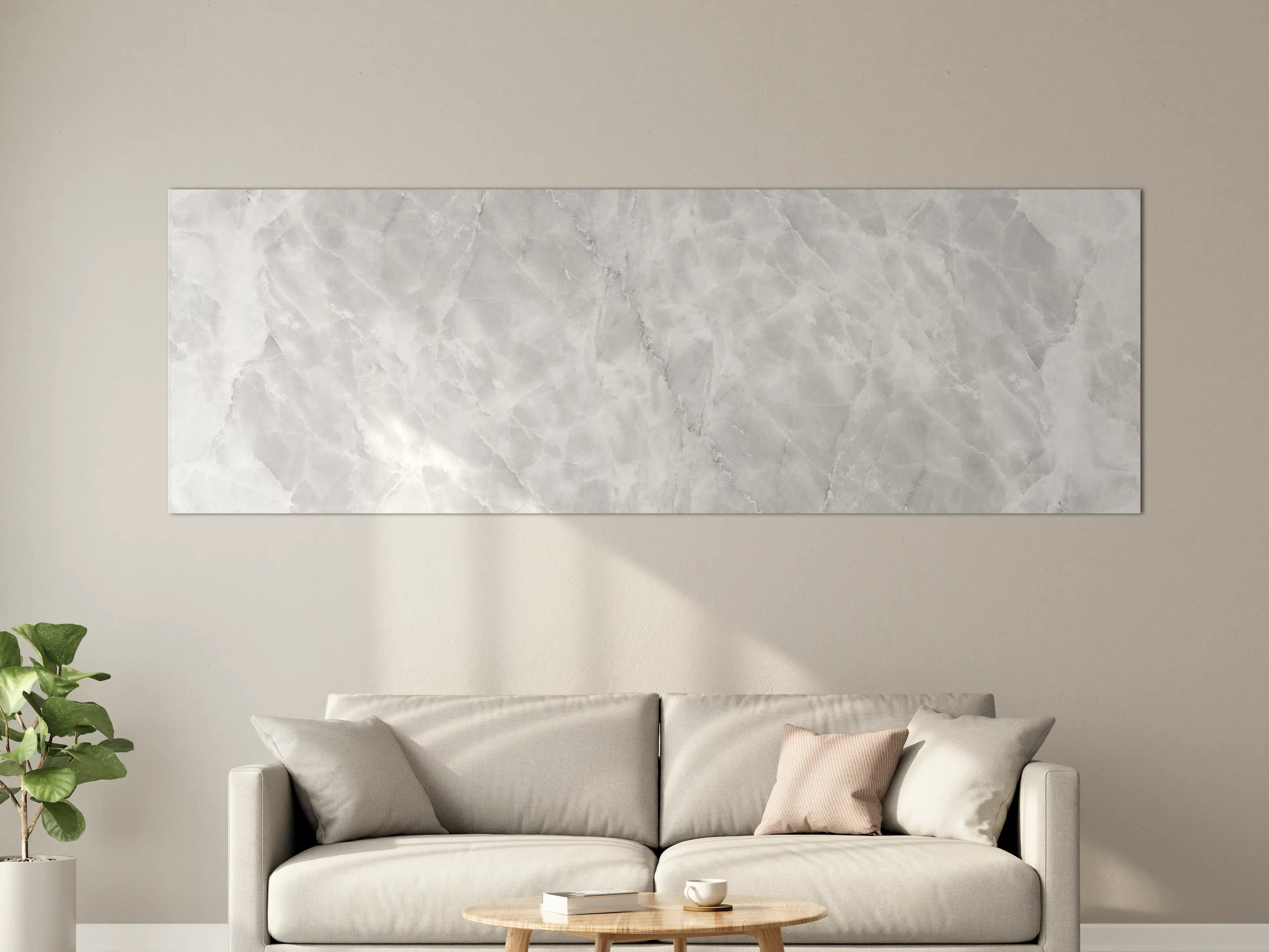 Große Wandbilder - Grauweißer Marmor-Charme