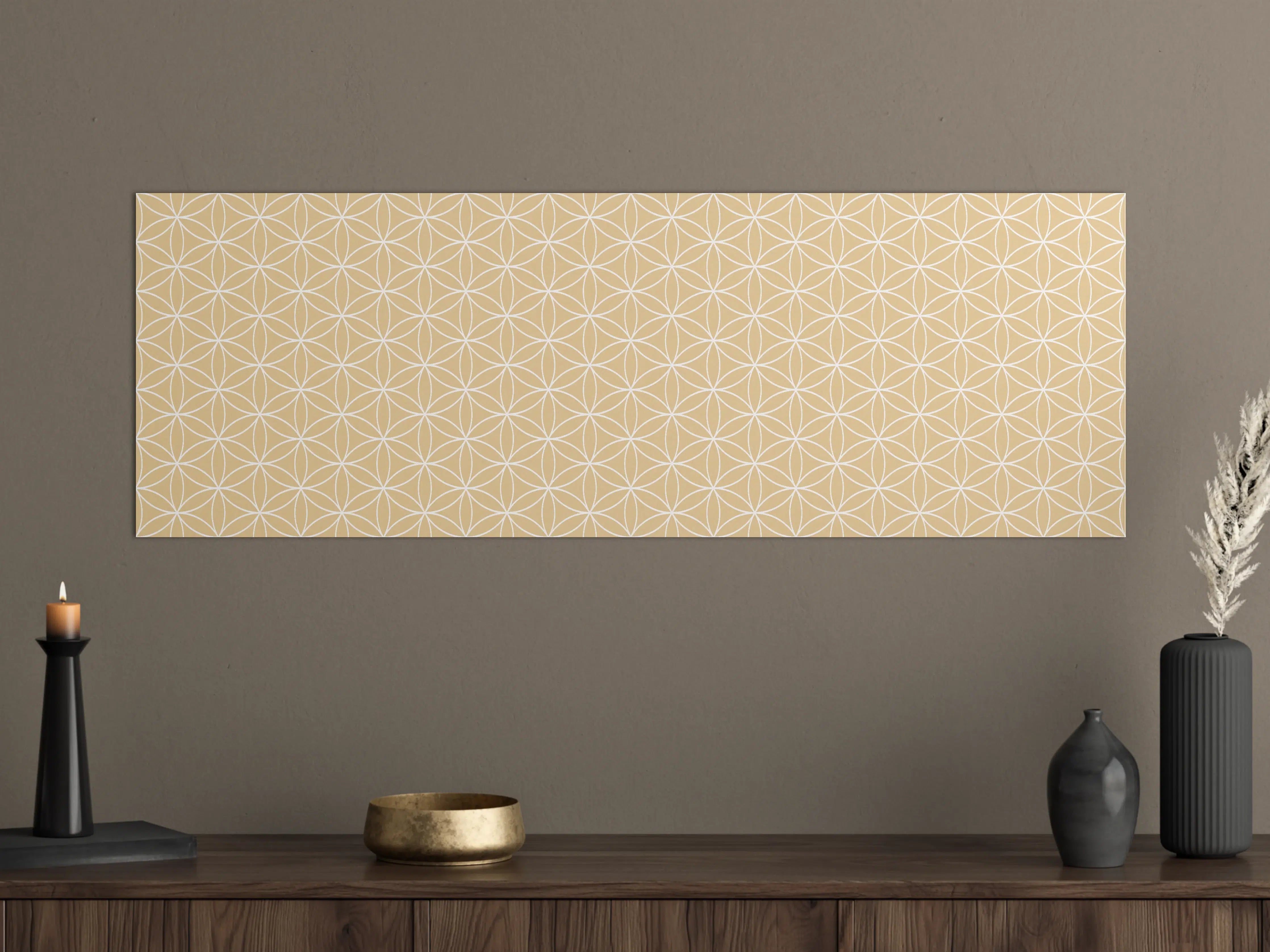 Große Wandbilder - Grauweißes Geometriespiel