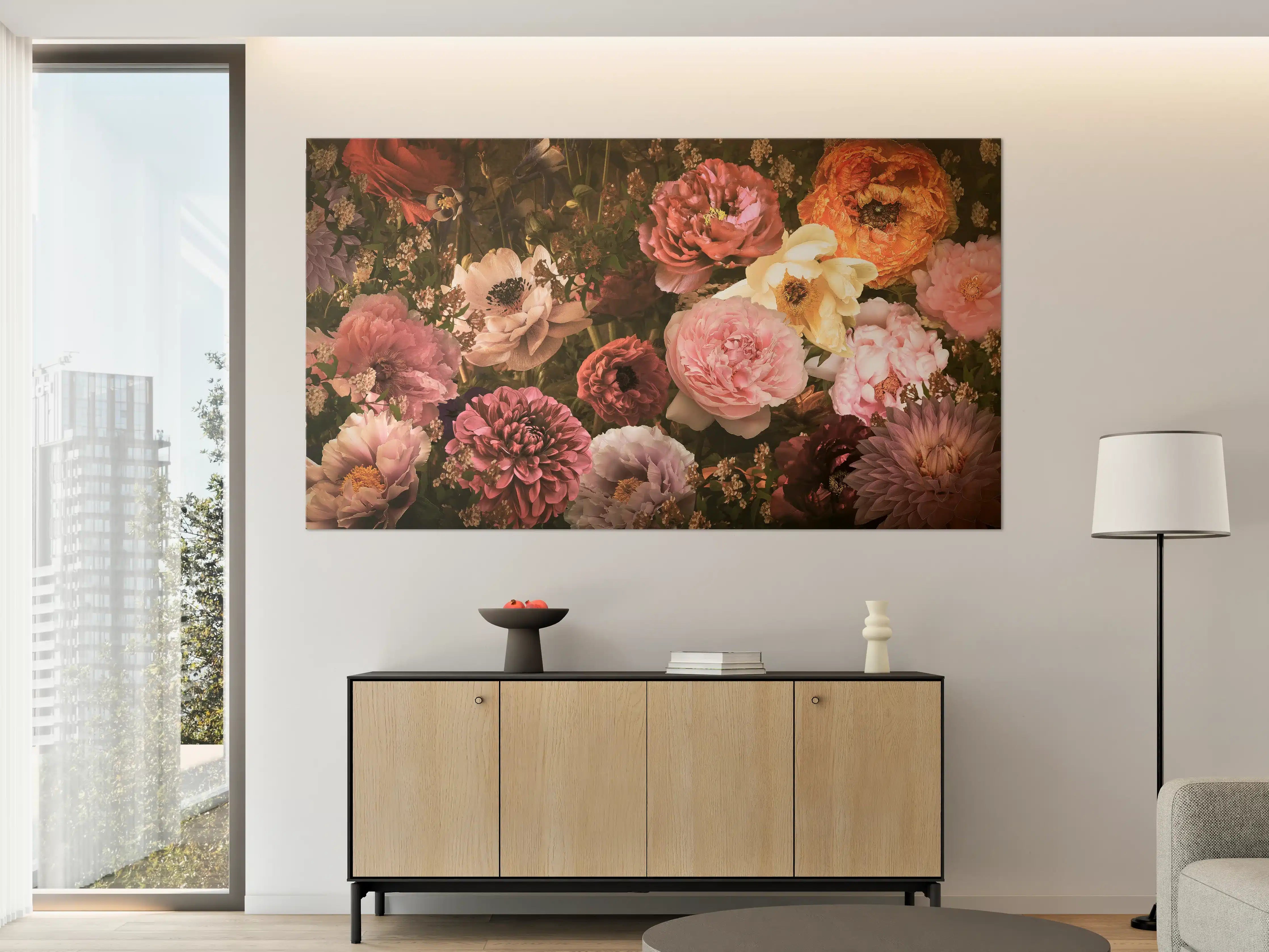 Große Wandbilder - Große Blumen im Vintage-Stil