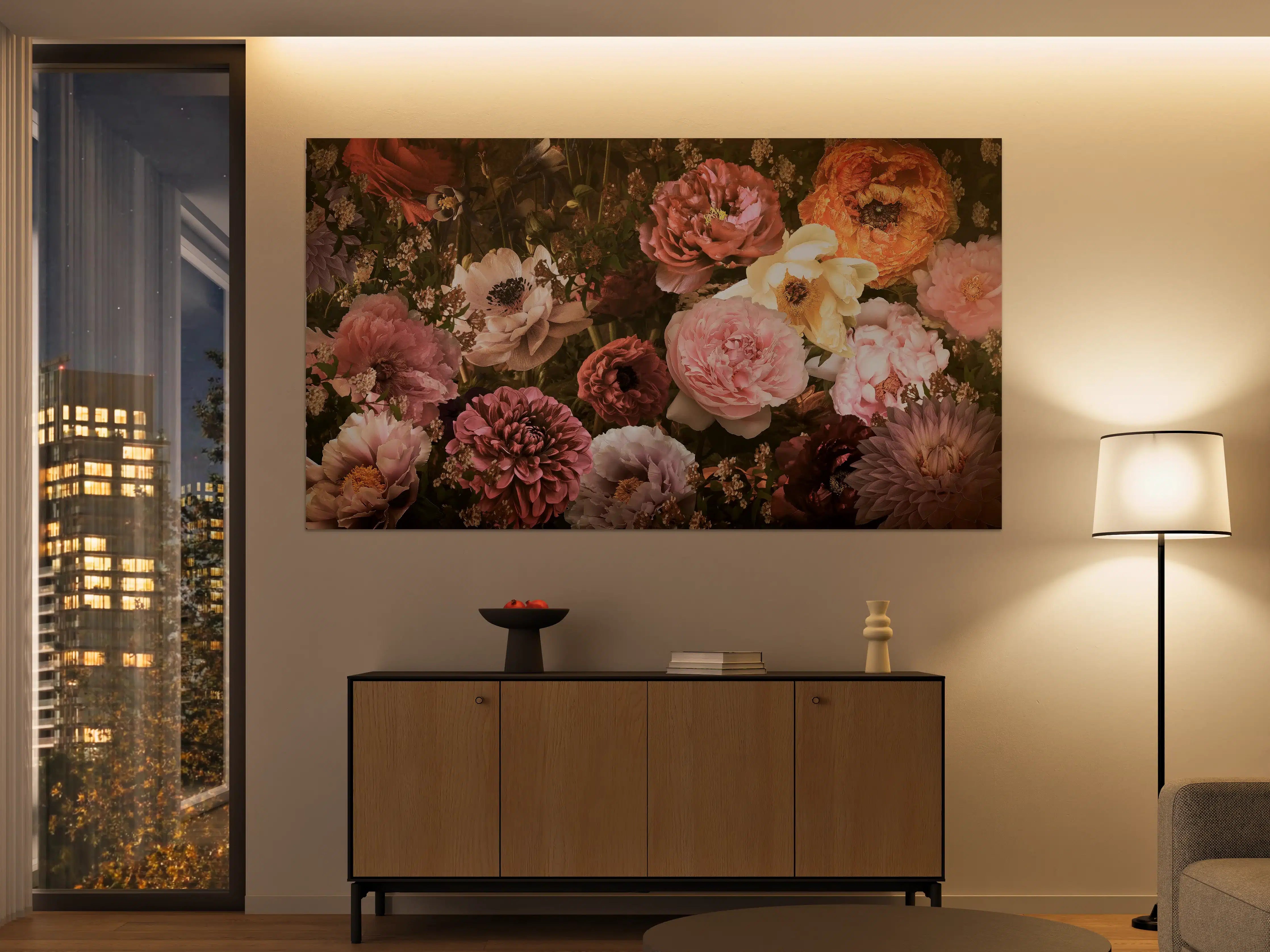 Große Wandbilder - Große Blumen im Vintage-Stil