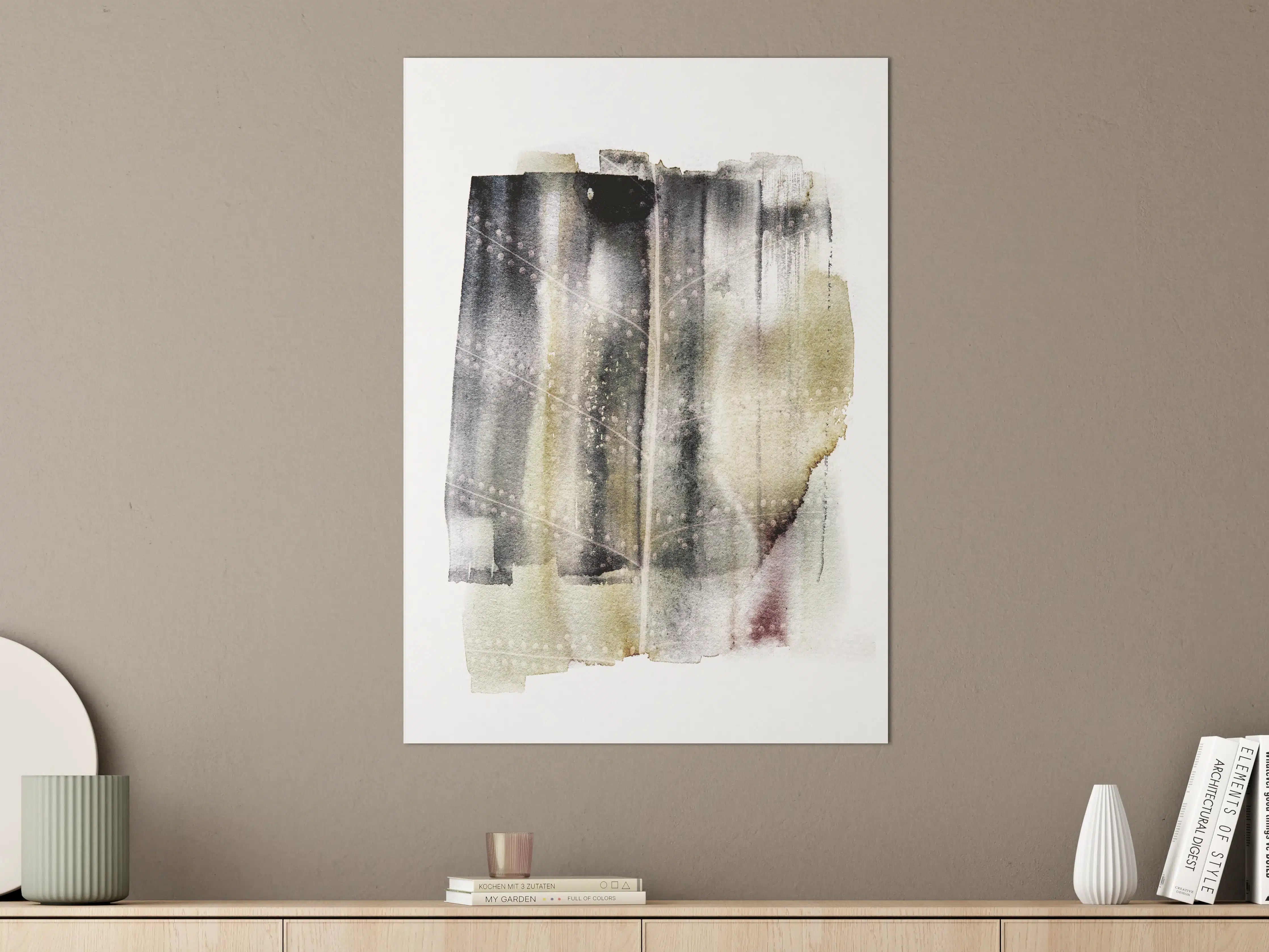 Große Wandbilder - Weiß-Graue Abstrakte Textur