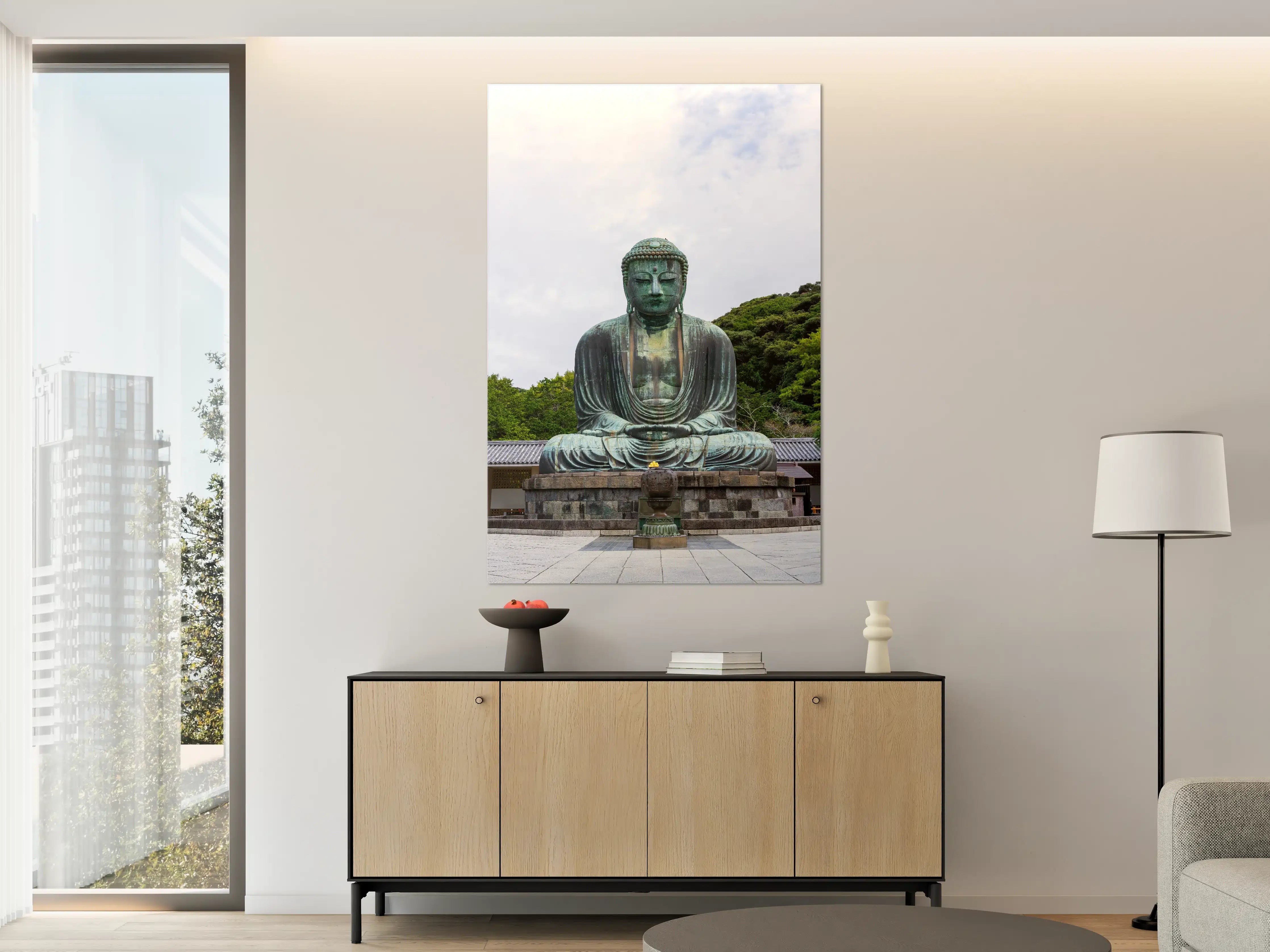 Große Wandbilder - Großer Buddha-Statue im Freien