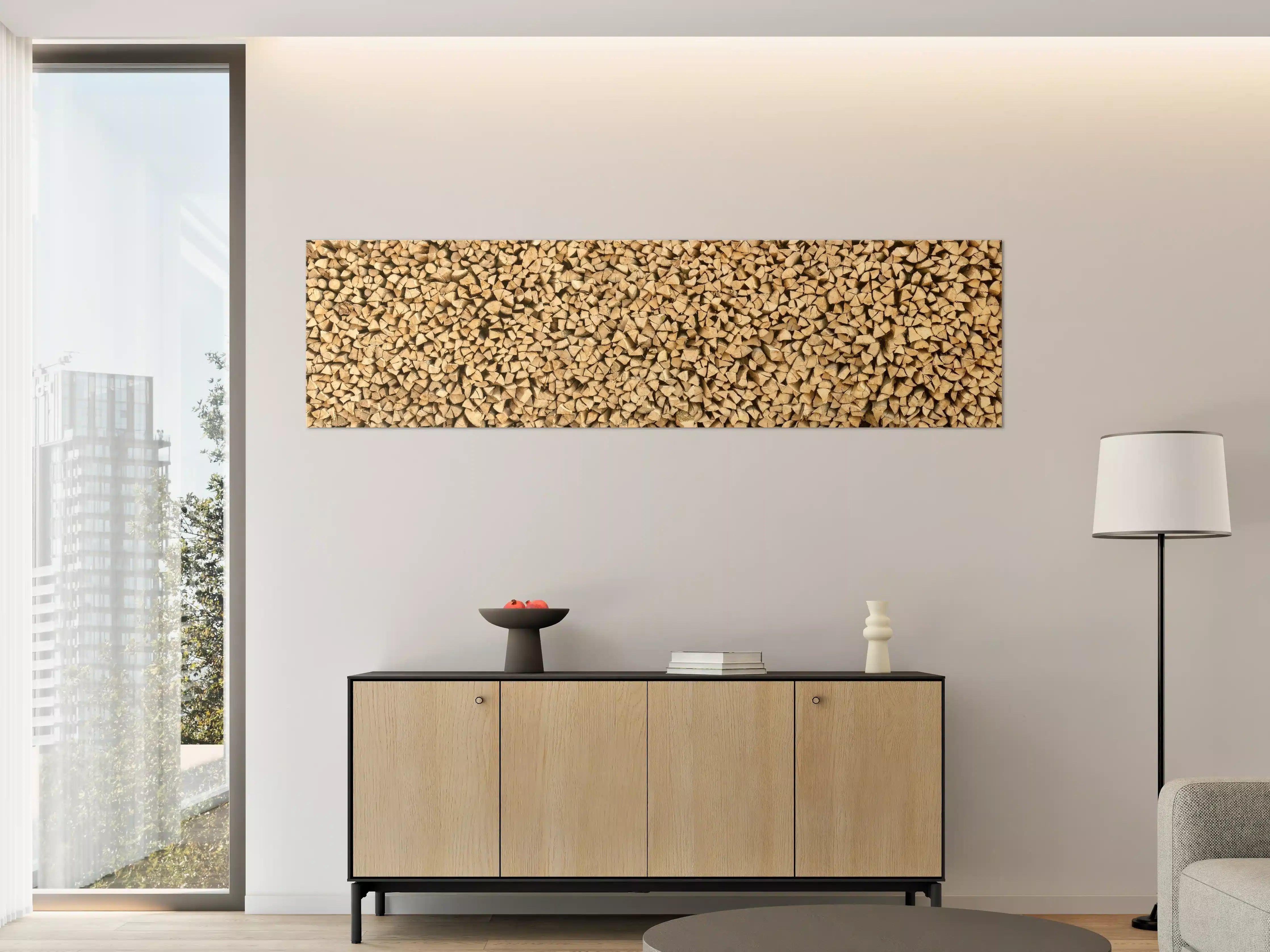 Große Wandbilder - Großer Haufen Holzscheite