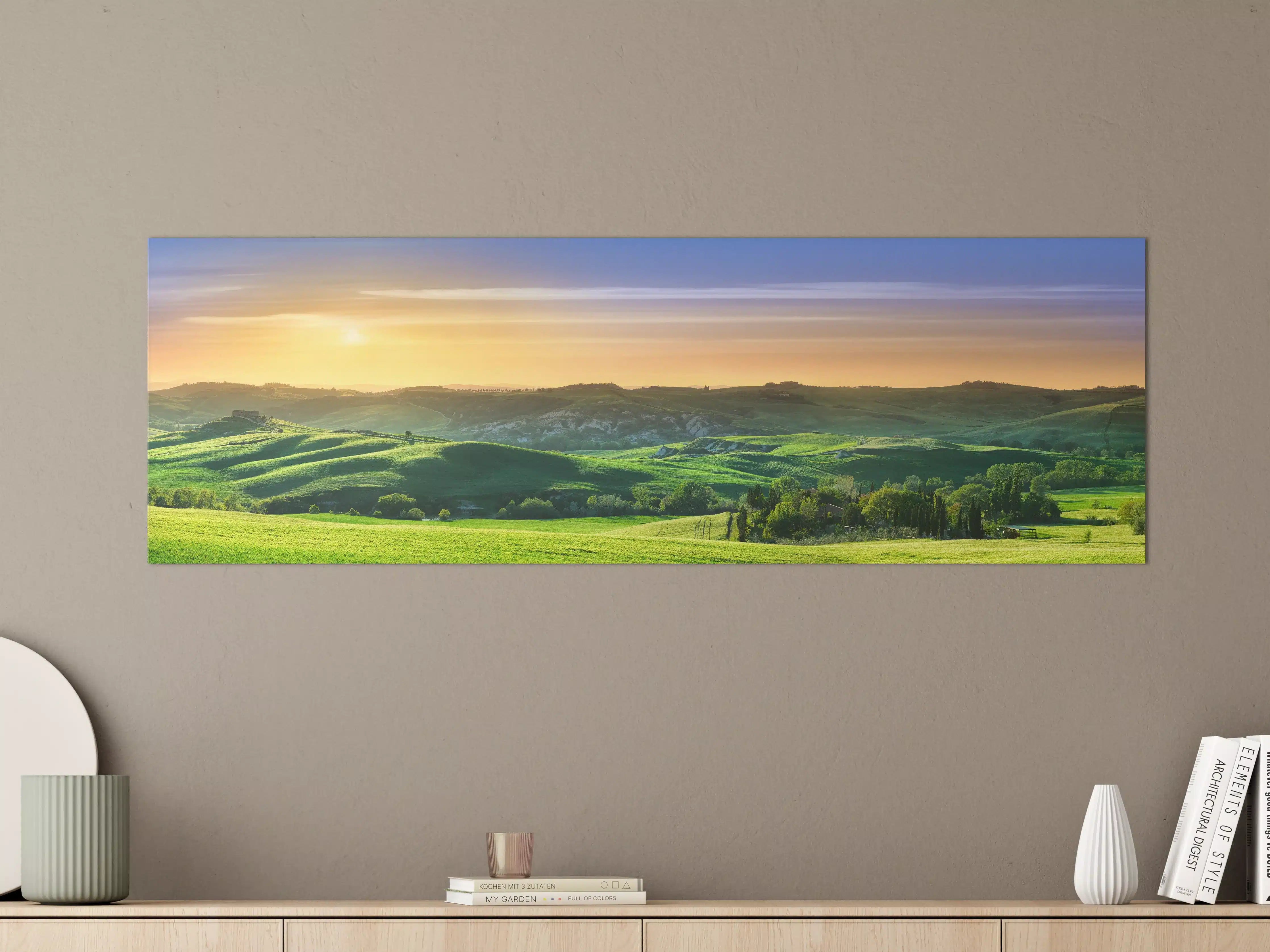 Große Wandbilder - Grüne Toskana Panorama