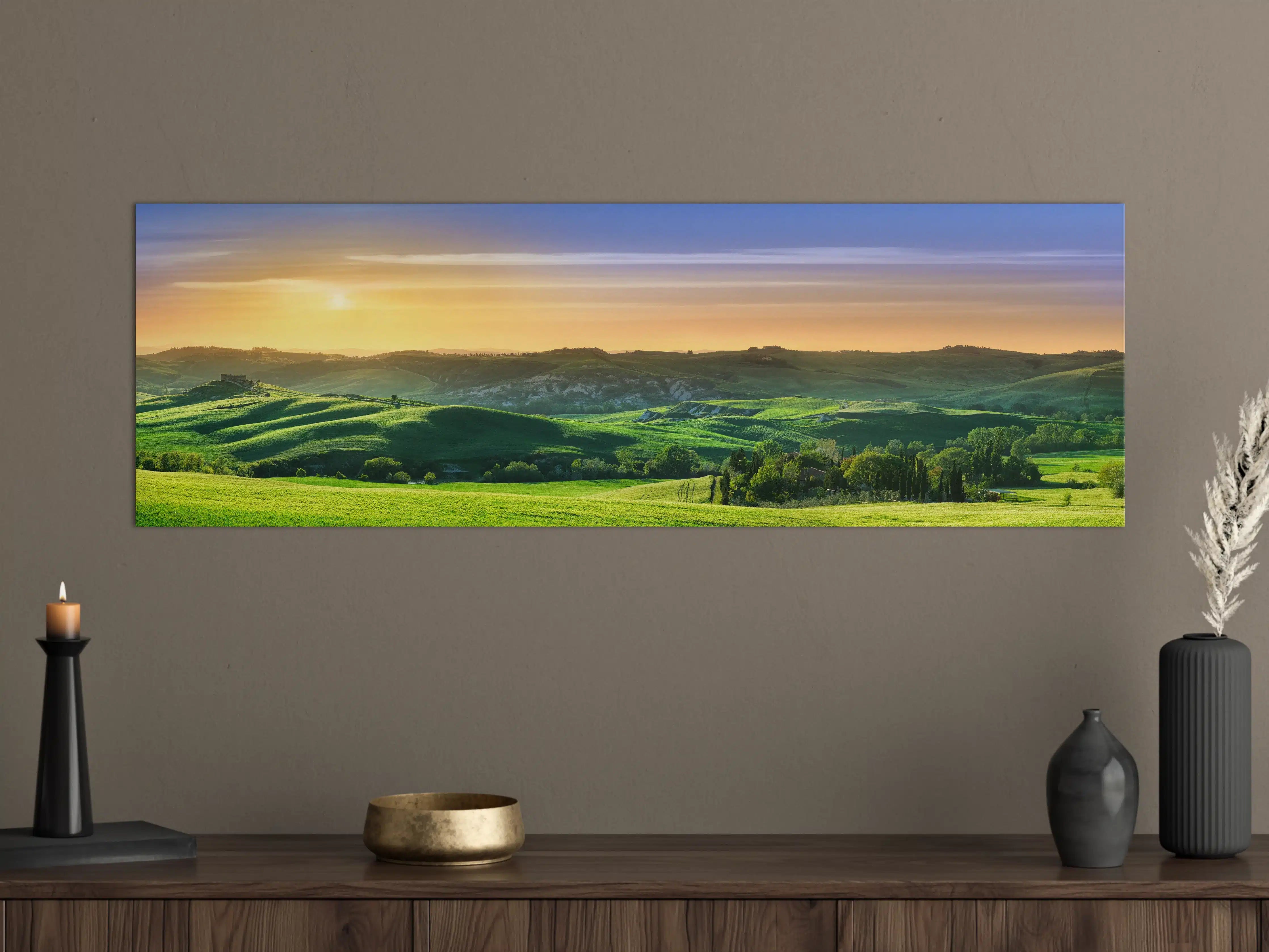 Große Wandbilder - Grüne Toskana Panorama