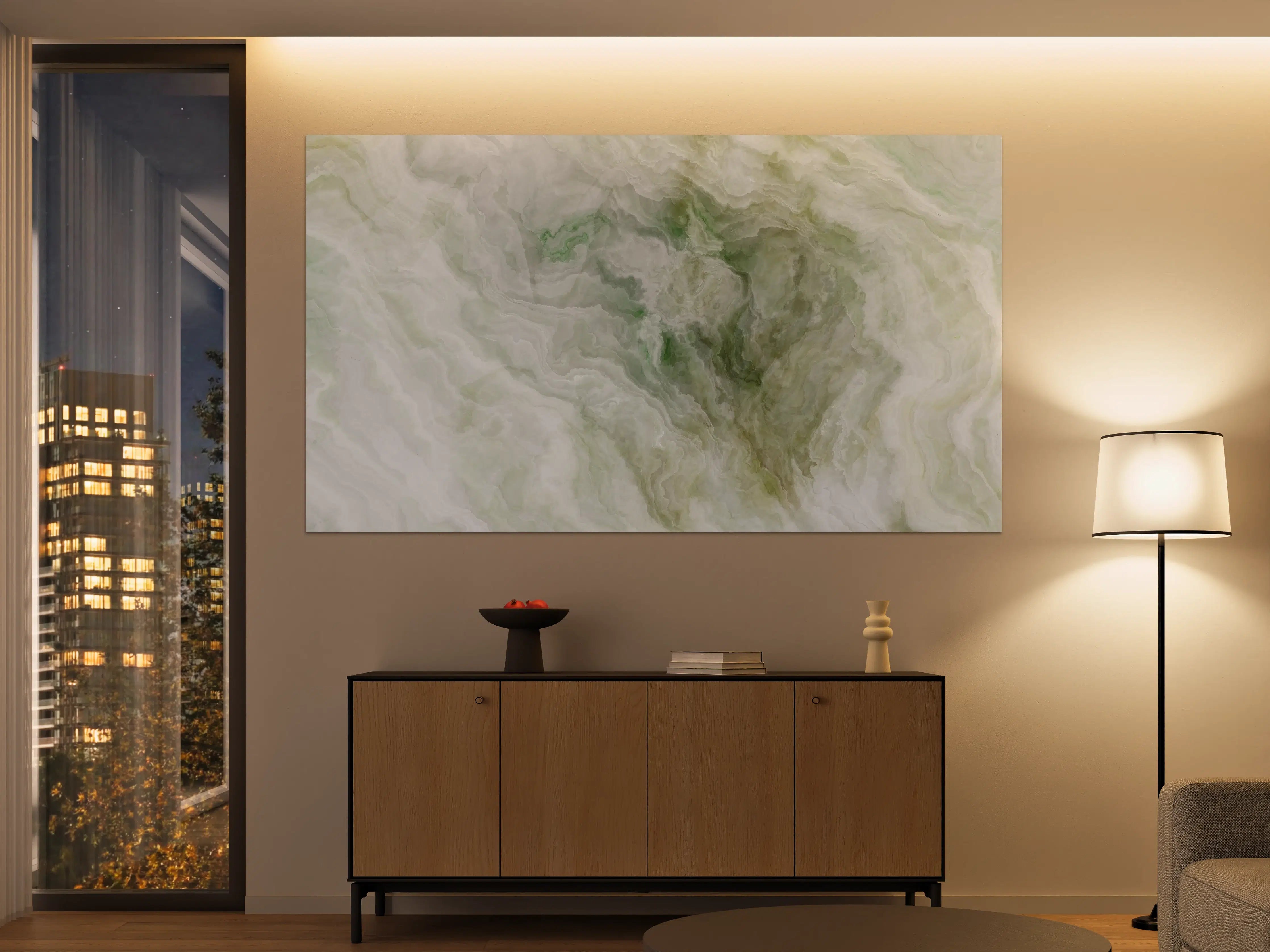 Große Wandbilder - Grünlicher Onyx