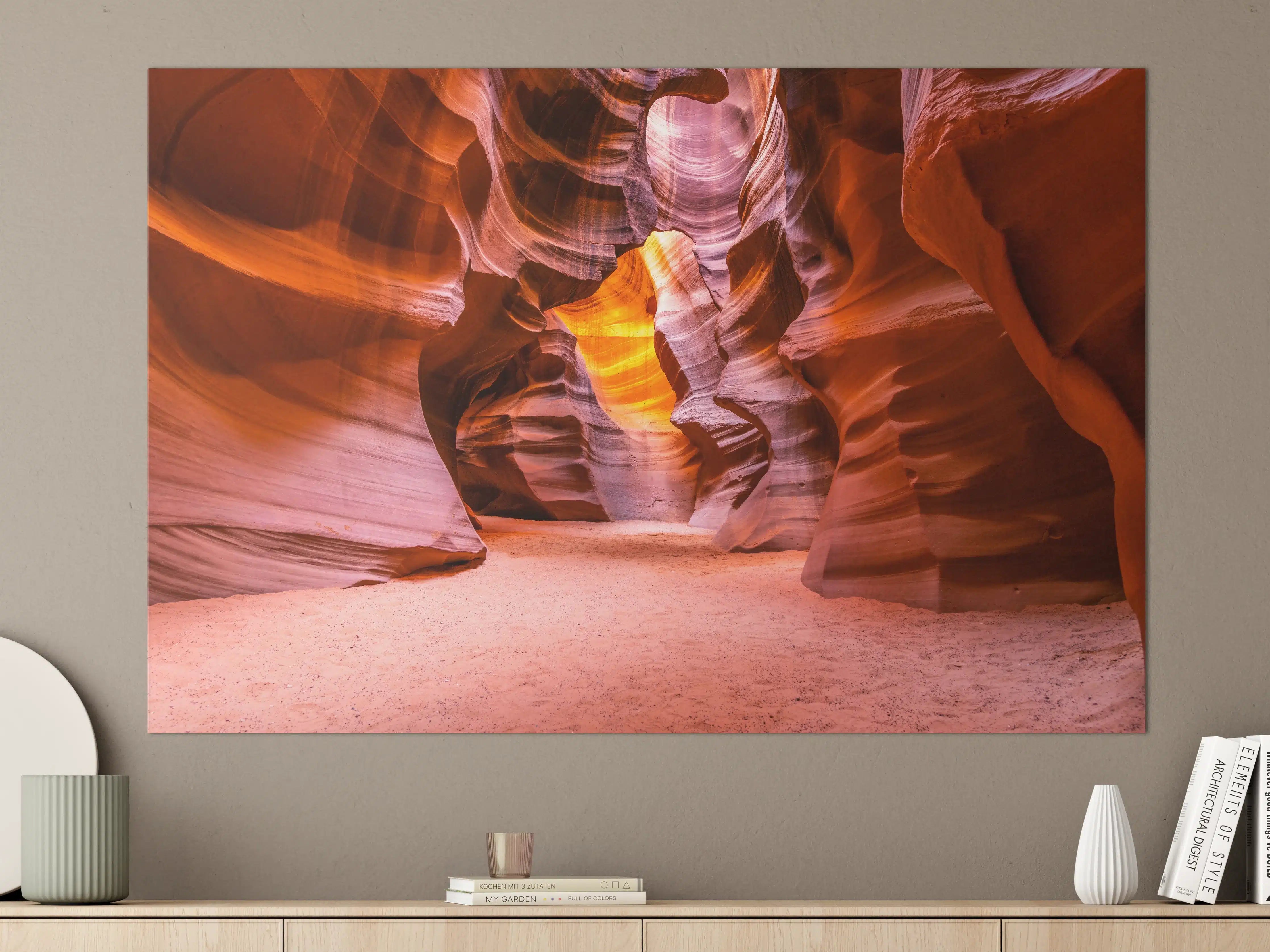 Große Wandbilder - Grund des Antelope Canyon in Arizona