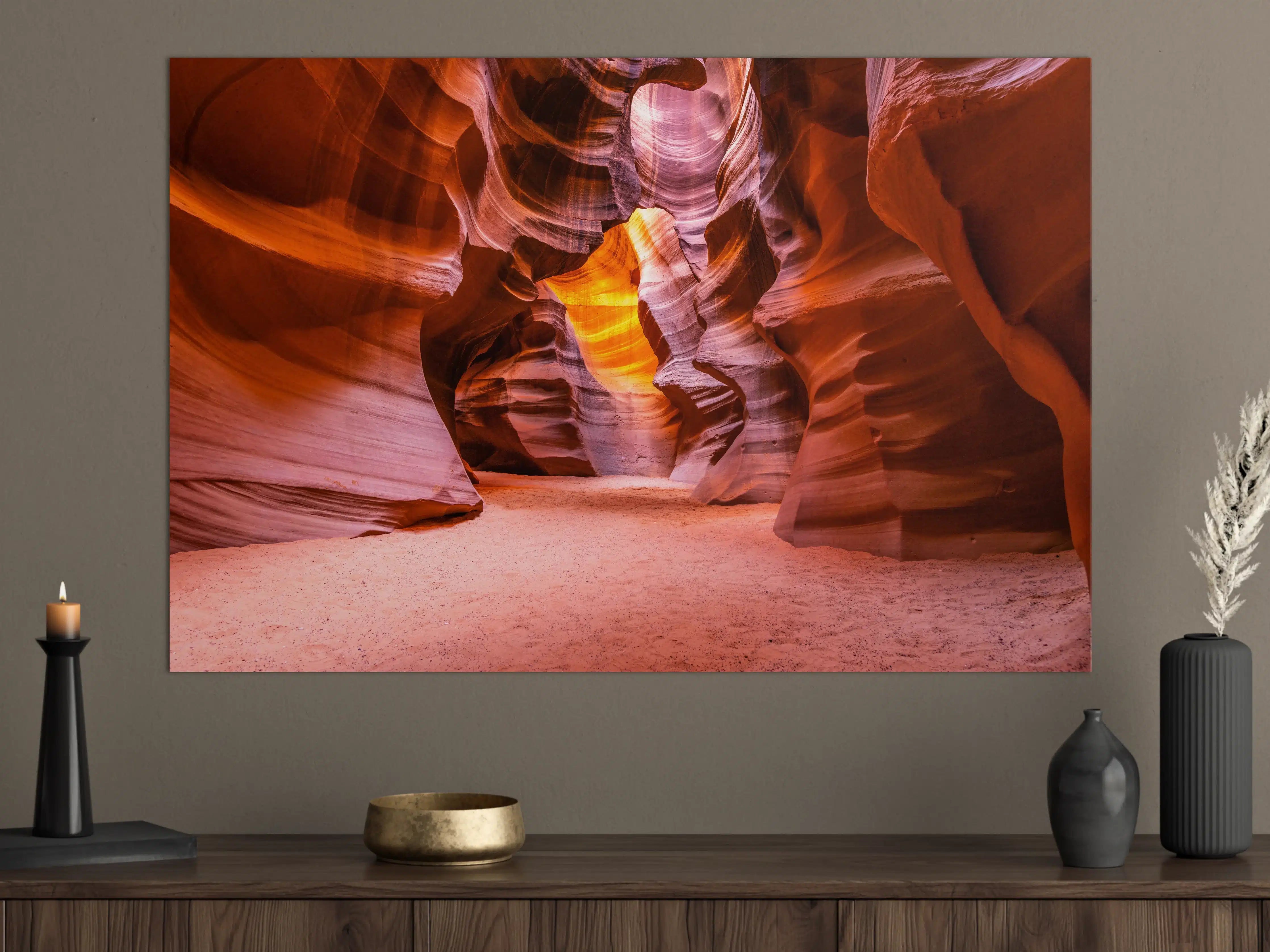 Große Wandbilder - Grund des Antelope Canyon in Arizona