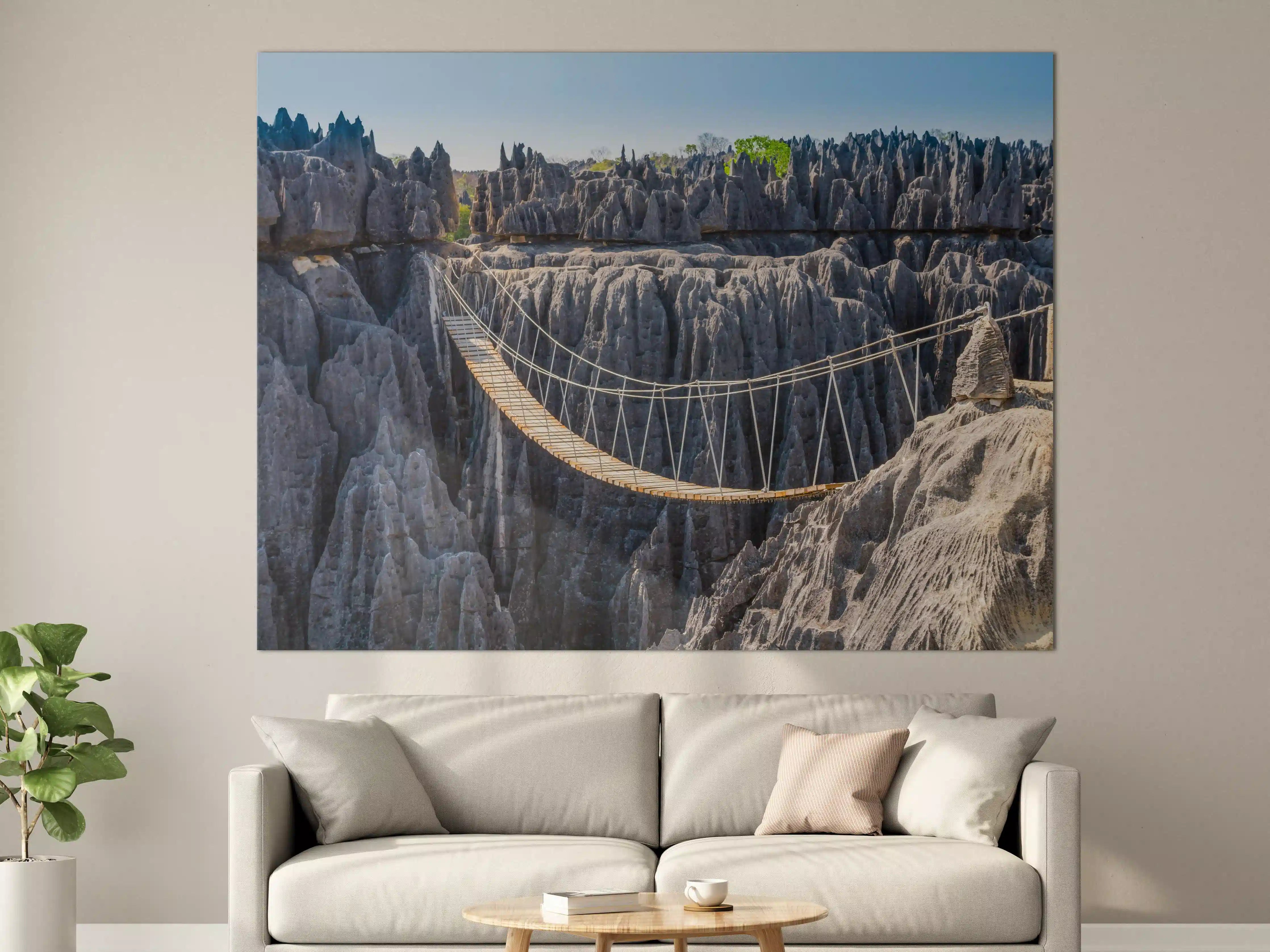 Große Wandbilder - Hängebrücke Tsingy Madagascar