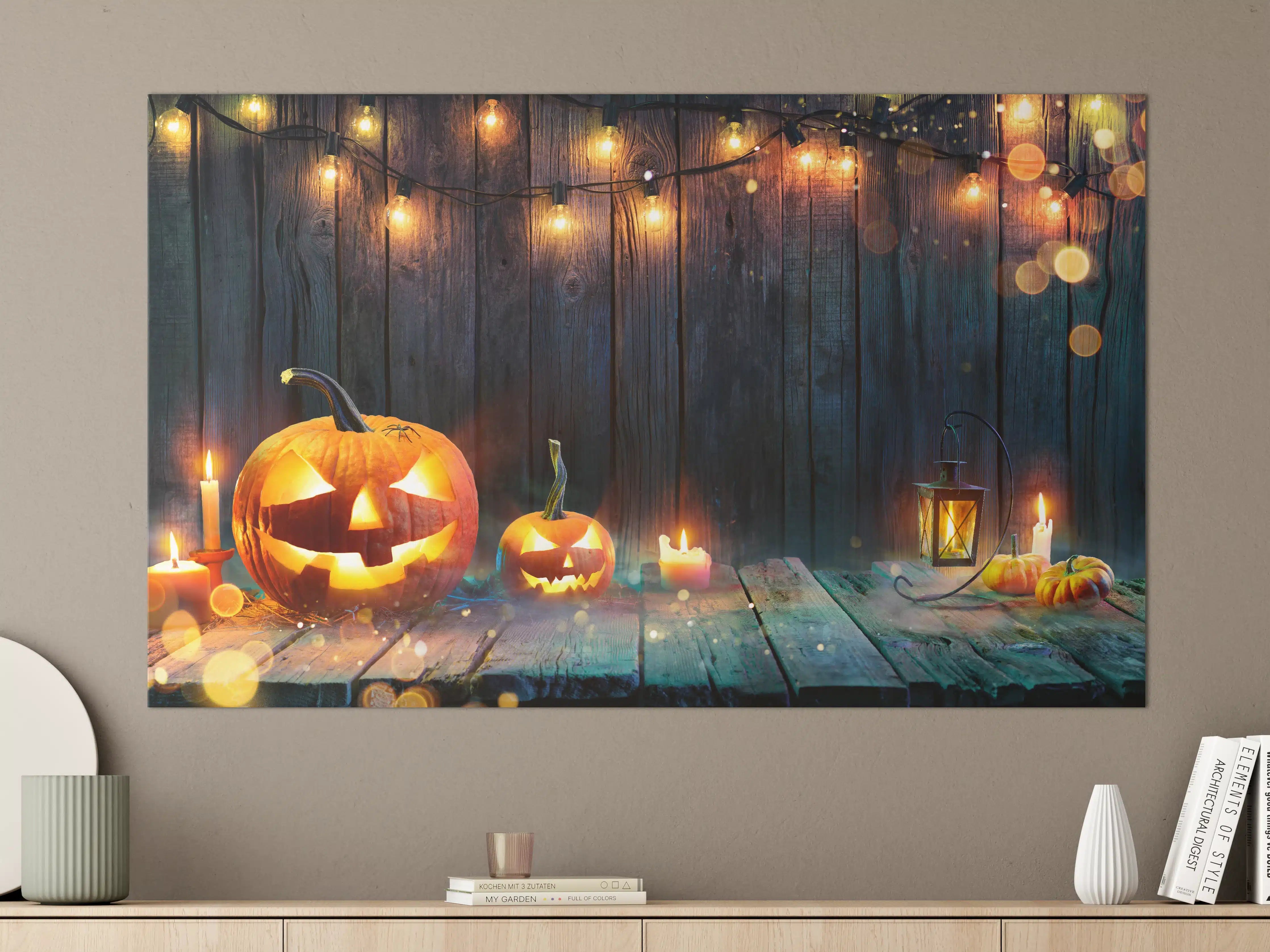 Große Wandbilder - Halloween - Kerzen und Lichterketten